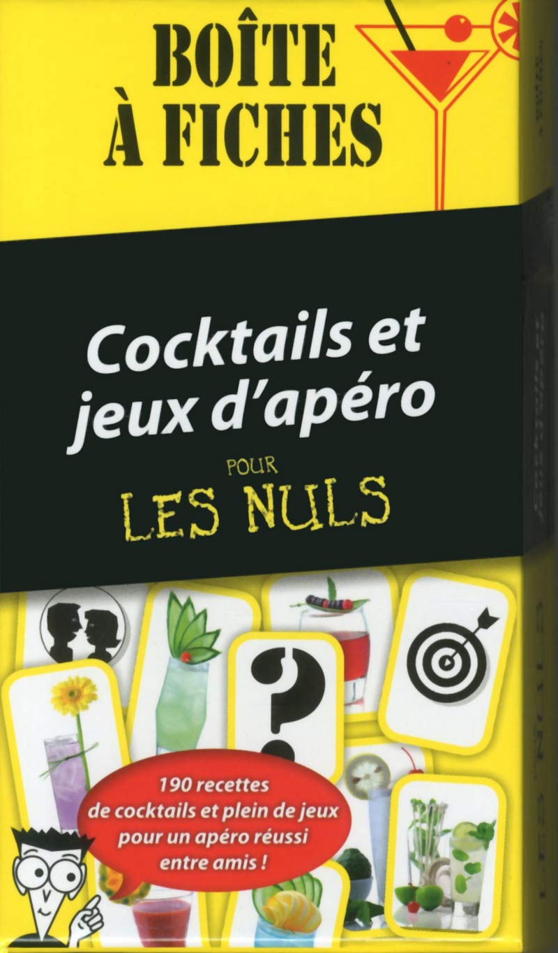 Boîte à fiches Cocktails et Jeux d'Apéro Pour les Nuls 9782754053952