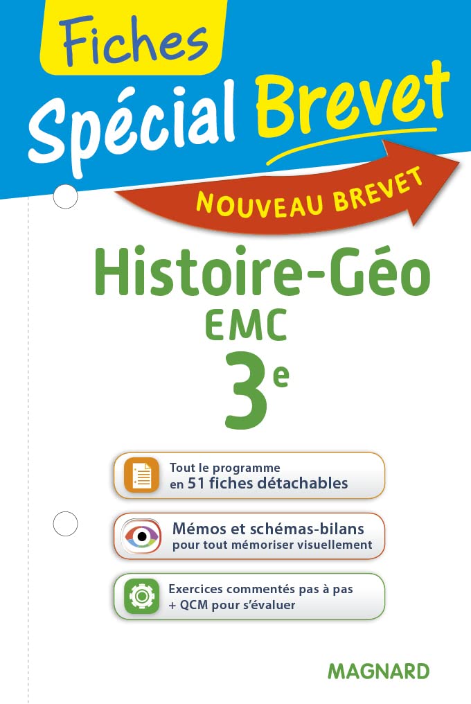 Spécial Brevet - Fiches Histoire-Géo EMC 3e - Nouveau programme 2016 9782210751743