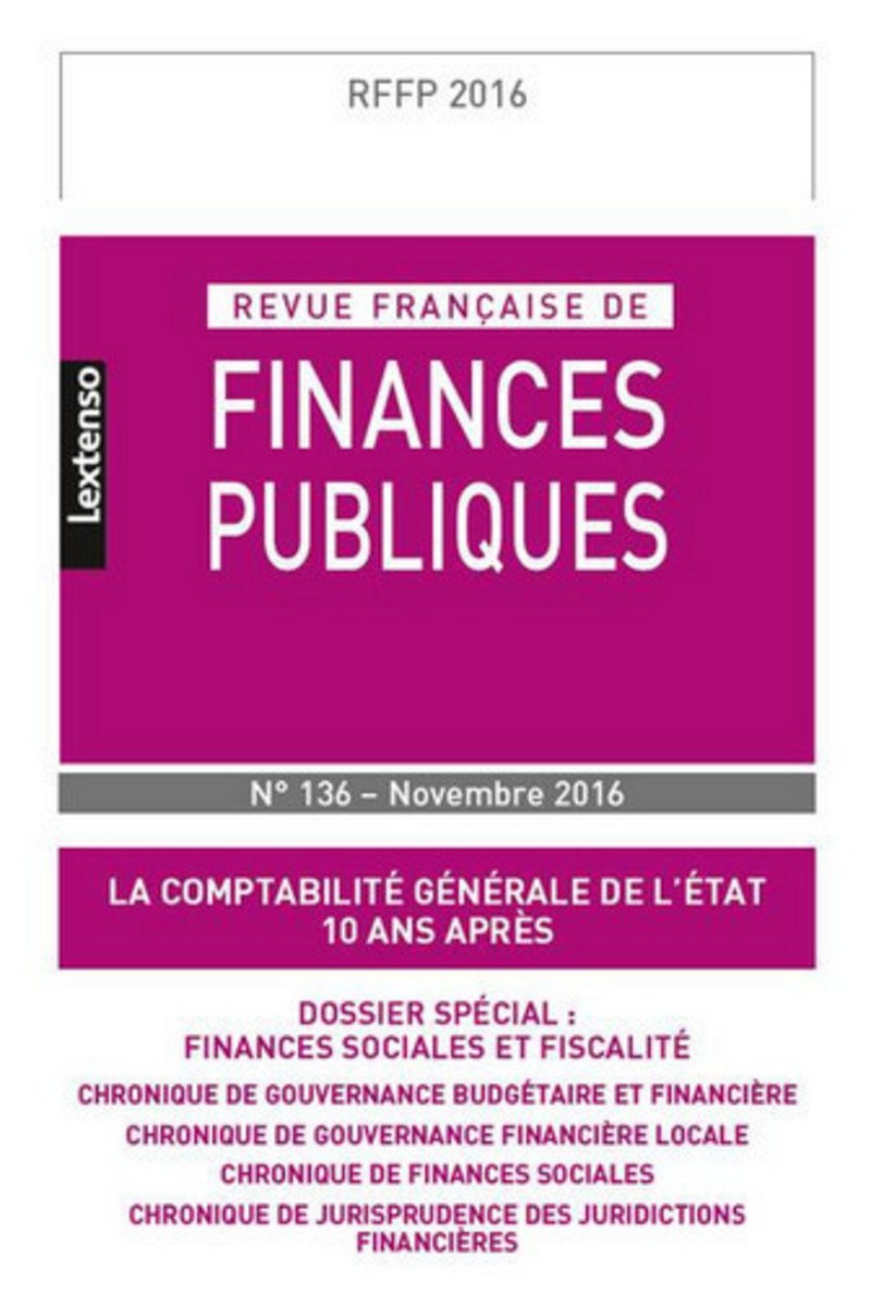 RFFP - Revue Française de Finances Publiques N°136-2016 9782275050393