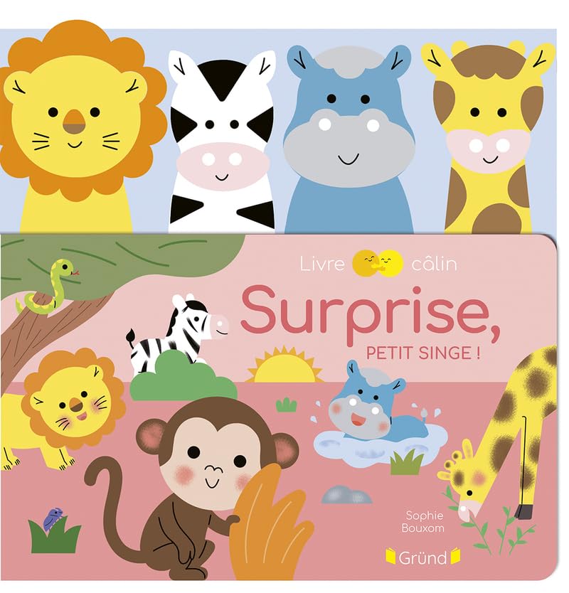 Livre câlin – Surprise, petit singe ! – Livre avec des marionnettes à doigts en feutrine à animer à chaque page – À partir d'un an 9782324036910