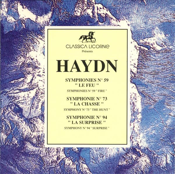 HAYDN : Symphonie n° 59 le feu , 73 la chasse , 94 la surprise 3254567353612