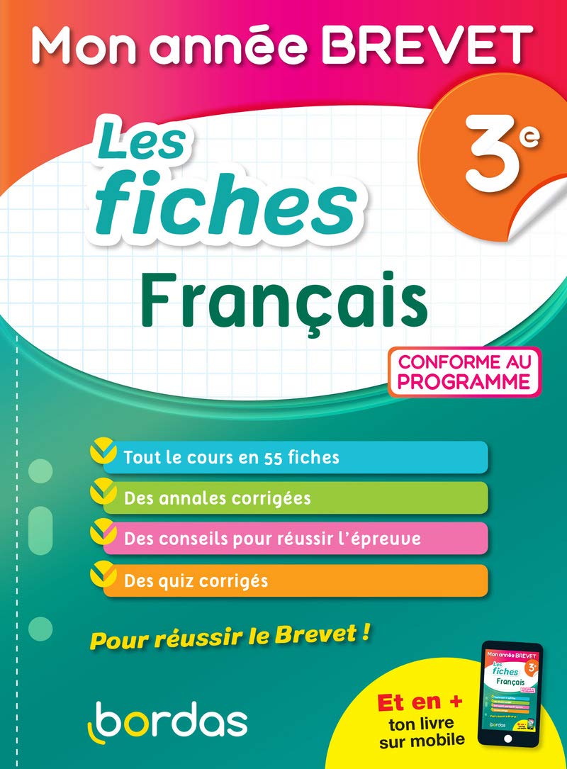 Mon Année Brevet Les fiches Français 3e 9782047359433
