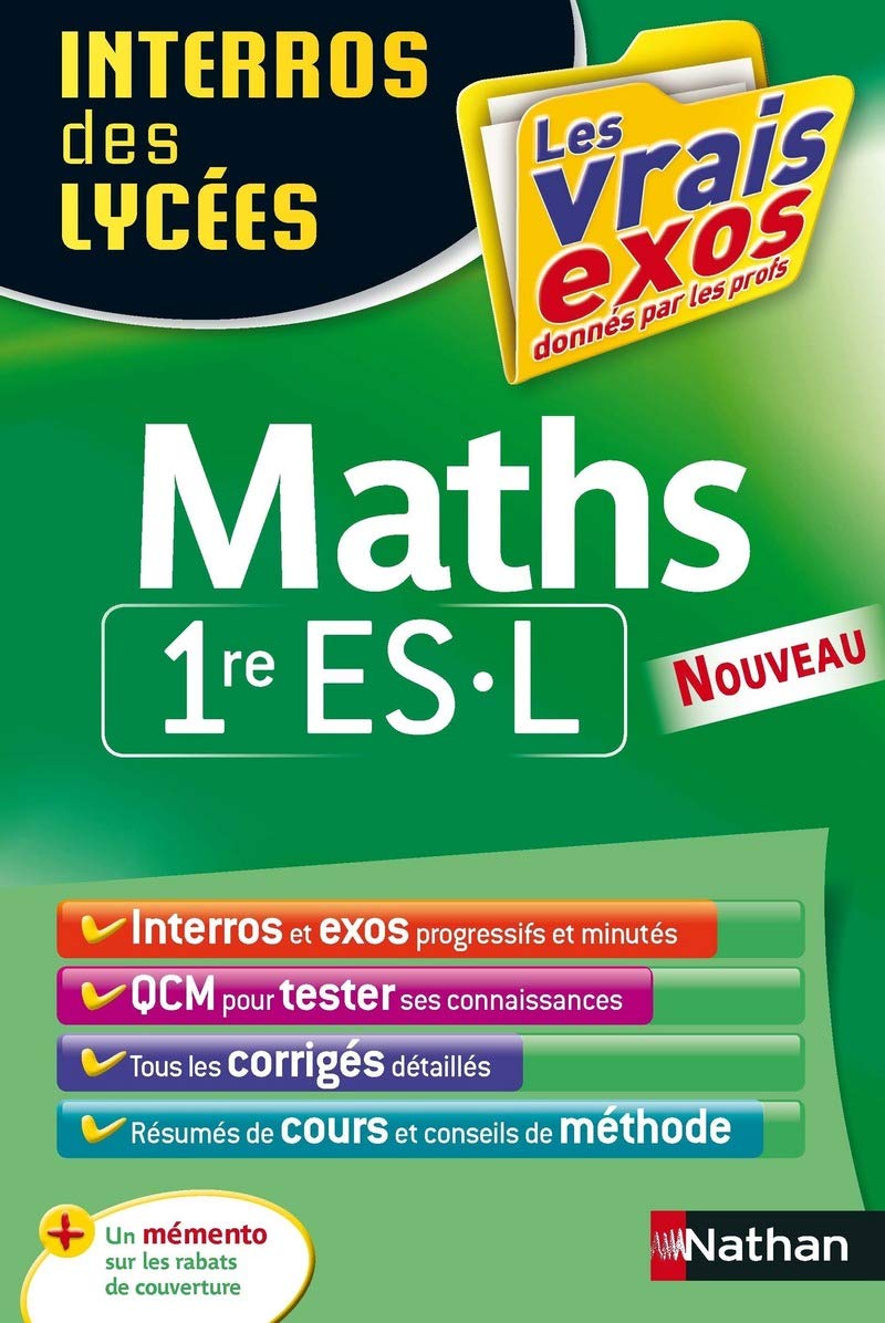 Interros des Lycées Maths 1re ES.L 9782091880990