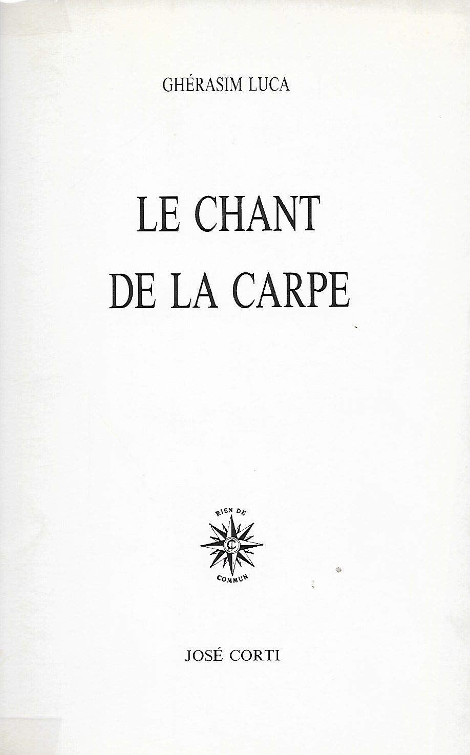 Le Chant de la carpe 9782714301437