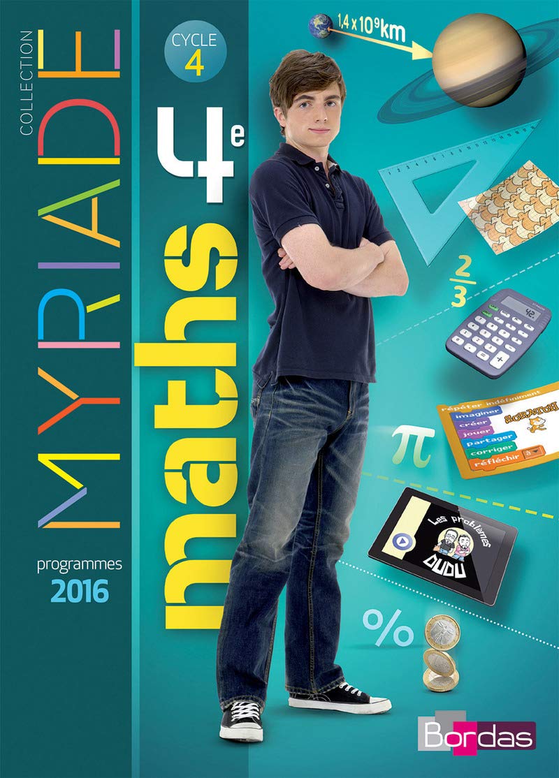 Myriade 4e - Manuel de l'élève - Grand format - Nouveau programme 2016 9782047332931