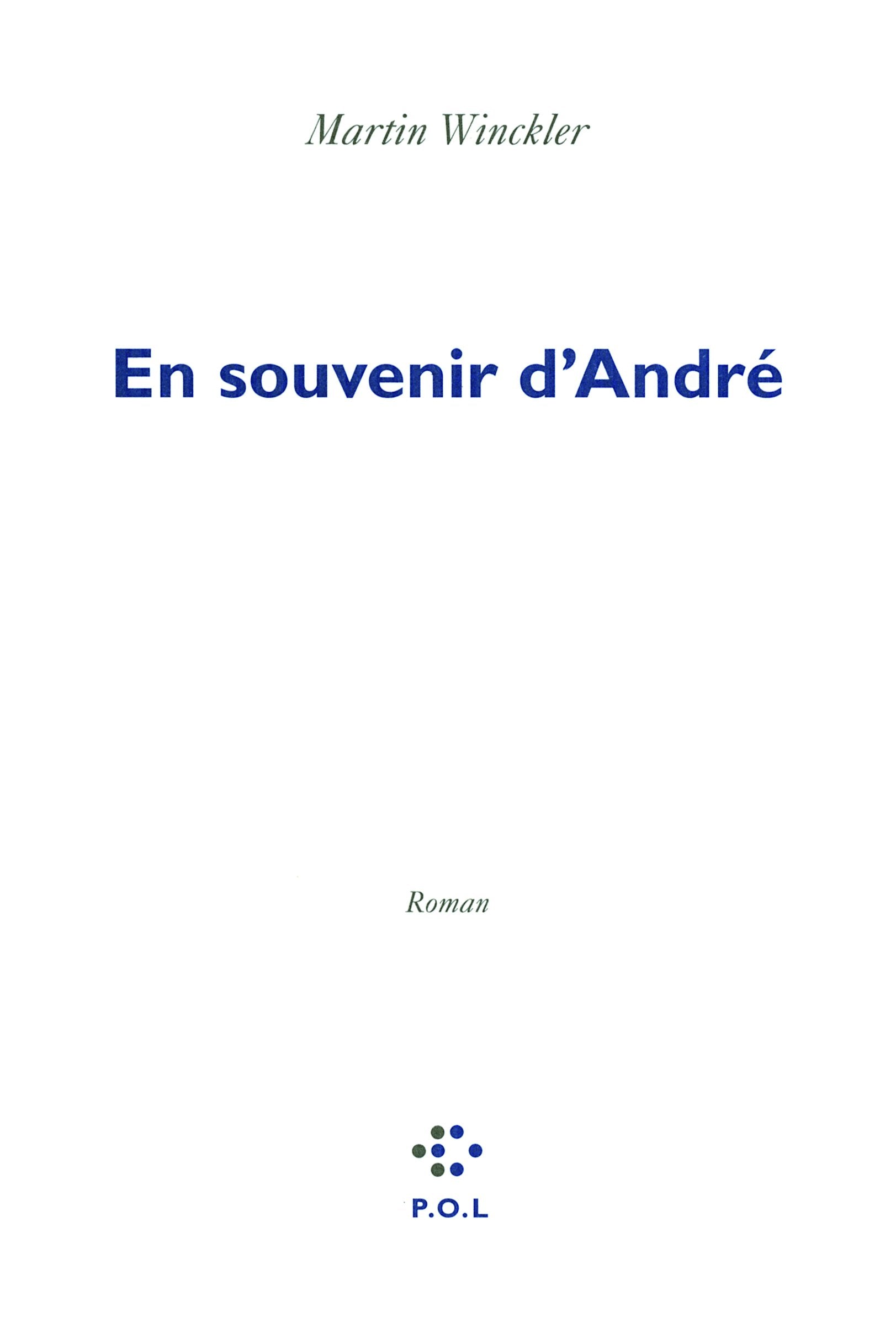 En souvenir d'André 9782818016923