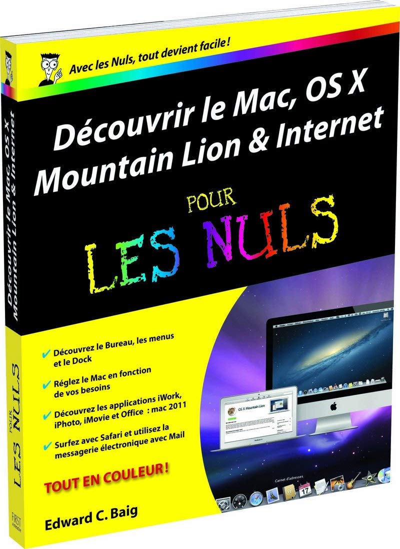 Découvrir le Mac, OS X Mountain Lion et Internet pour les Nuls 9782754044202