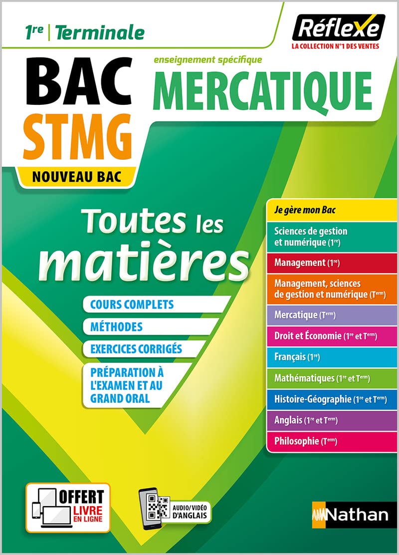 Toutes les matières - 1re/Tle STMG - spé Mercatique - Réflexe - 2025 (04) 9782091671796