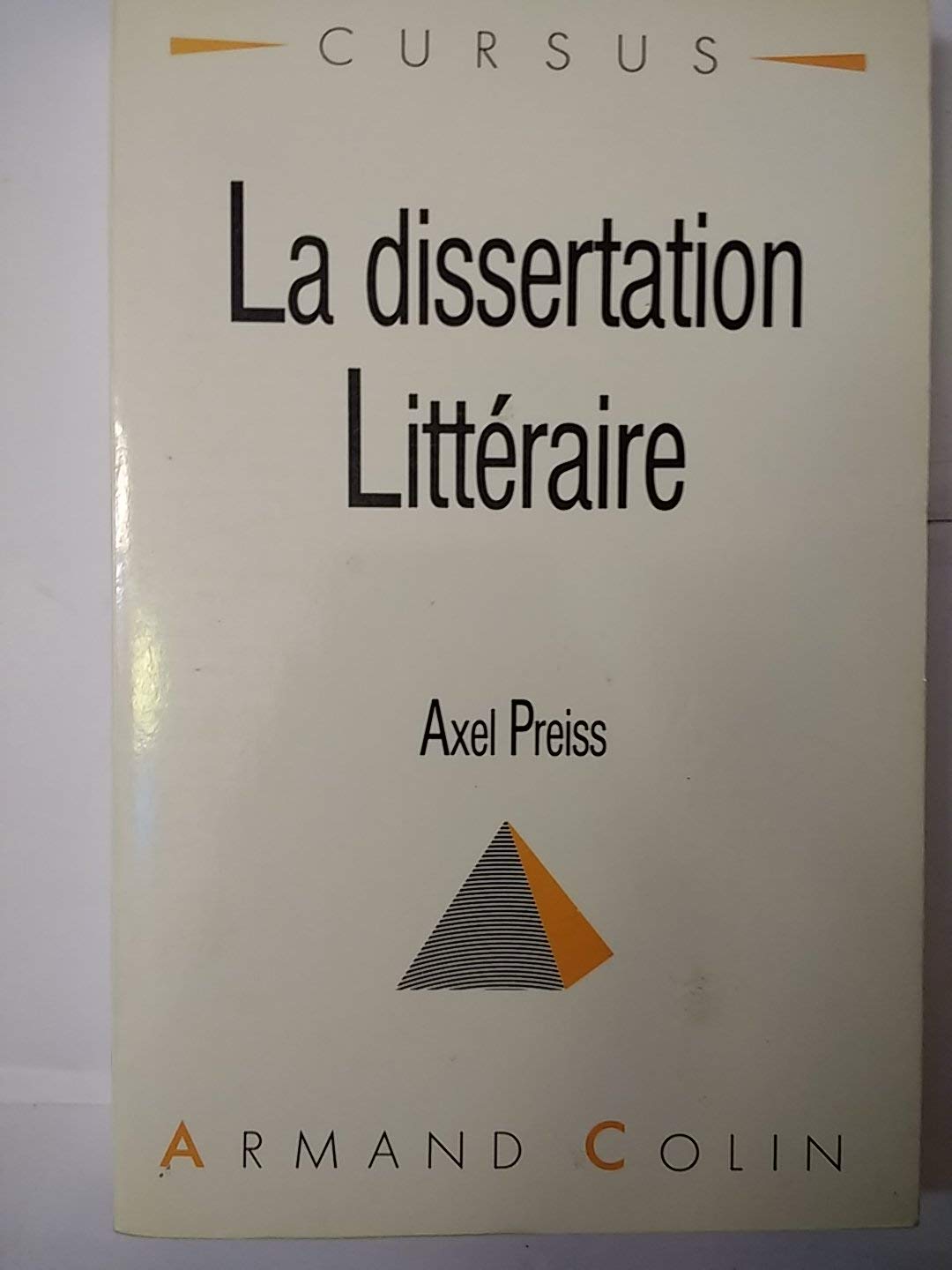 La dissertation litteraire 9782200330361