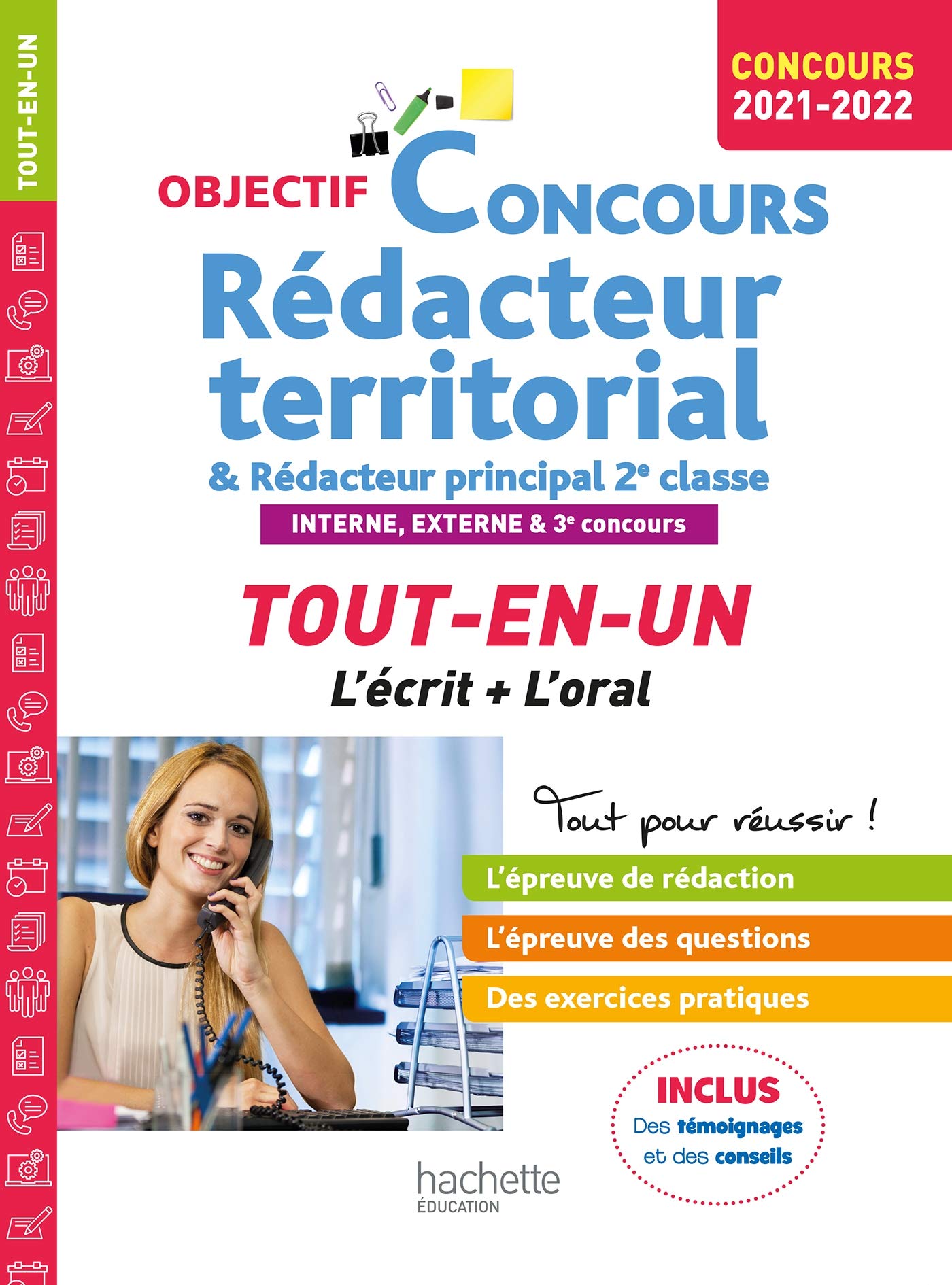 Objectif Concours Rédacteur territorial et rédacteur principal 2021 : externe, interne et 3e voie 9782017148852