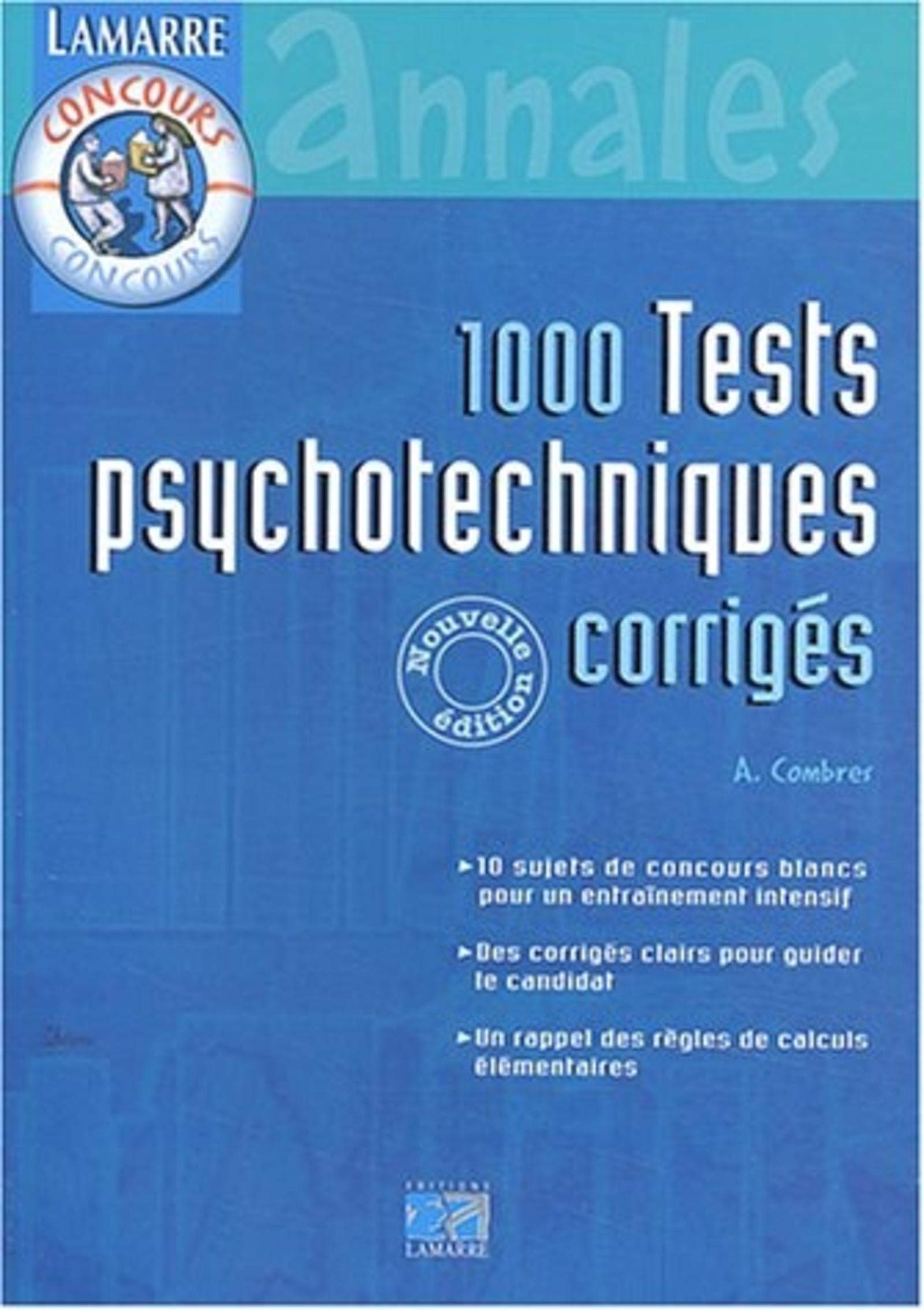 1000 Tests psychotechniques corrigés 9782850308499