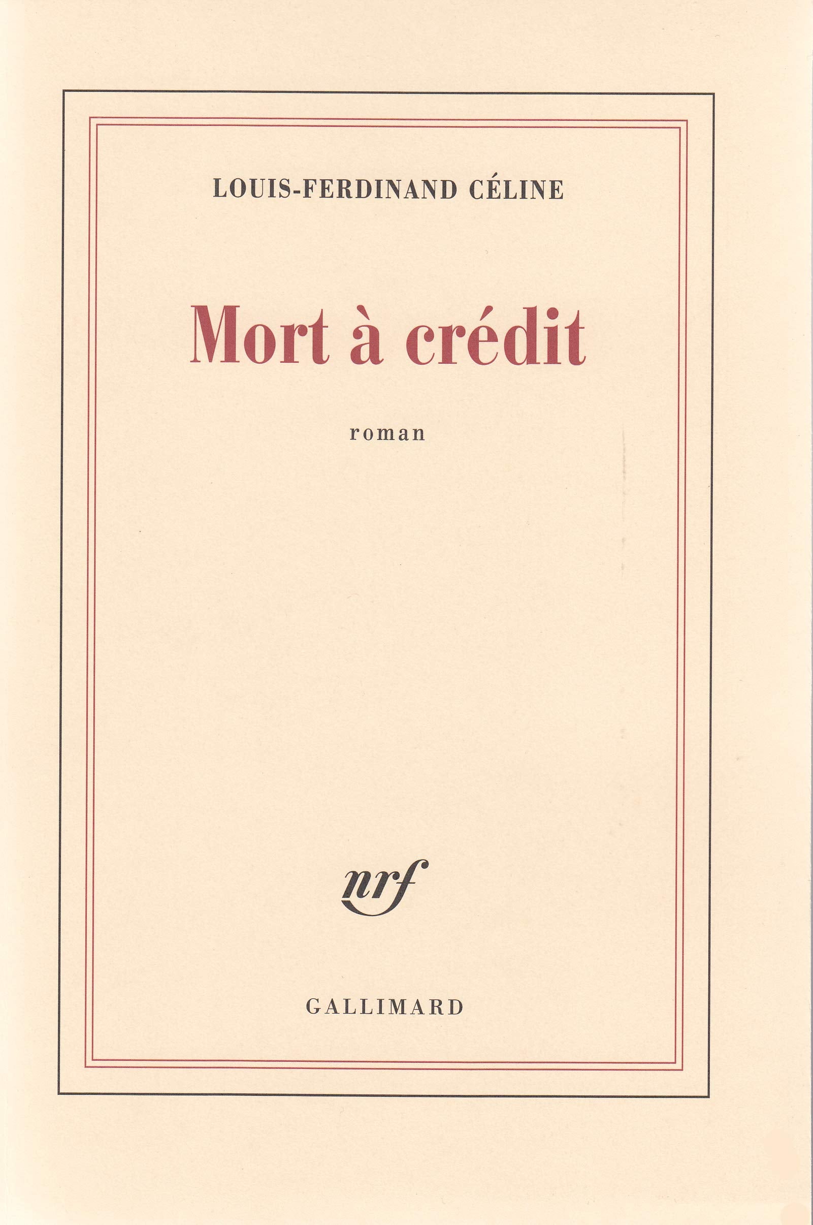 Mort à crédit 9782070213016
