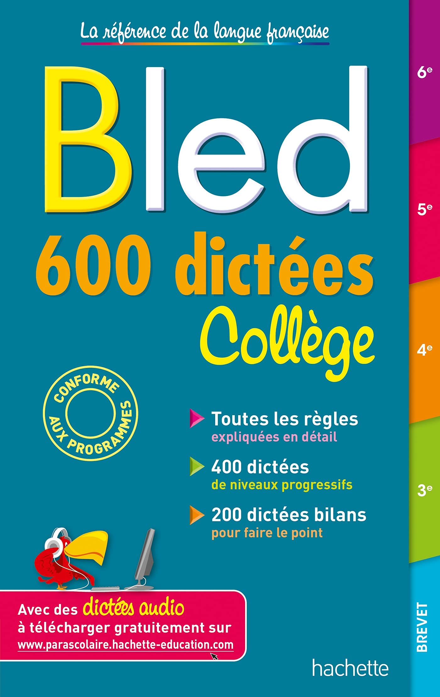 Bled 600 dictées Collège 9782017151036