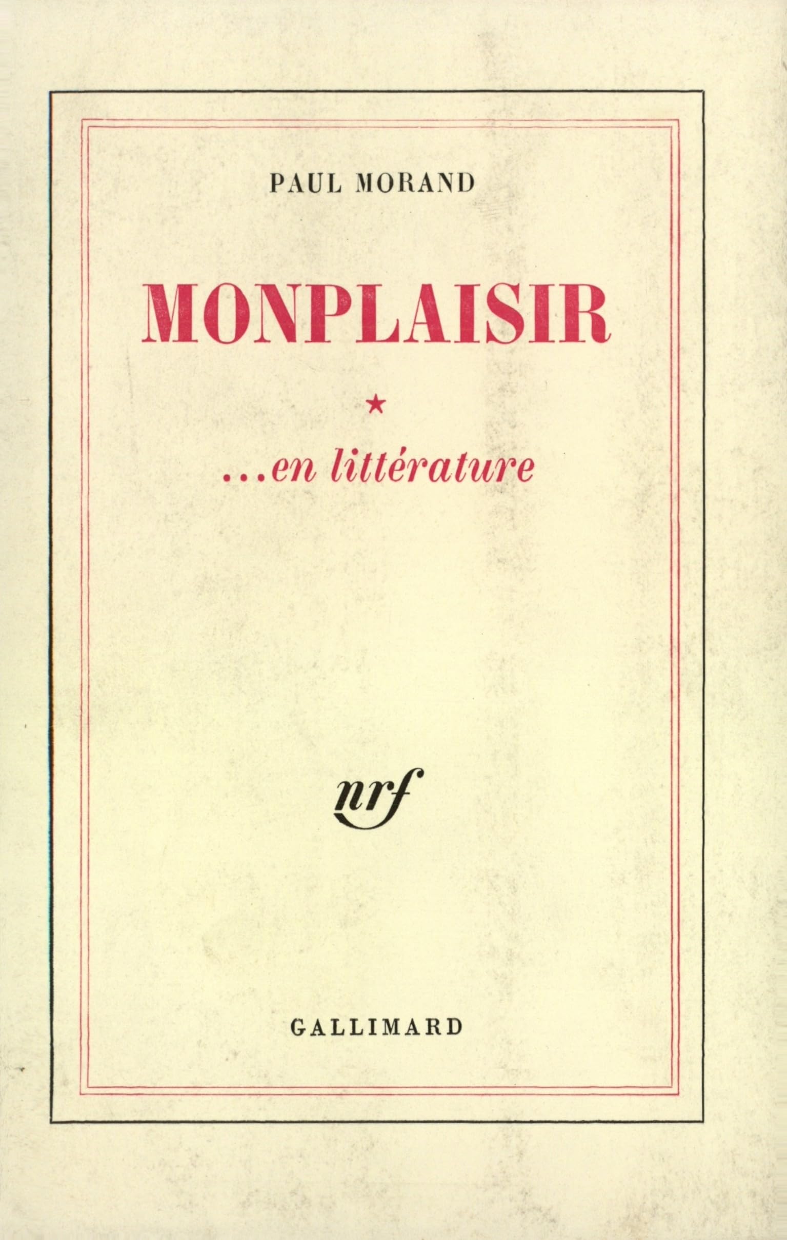 Monplaisir... en littérature 9782070246151