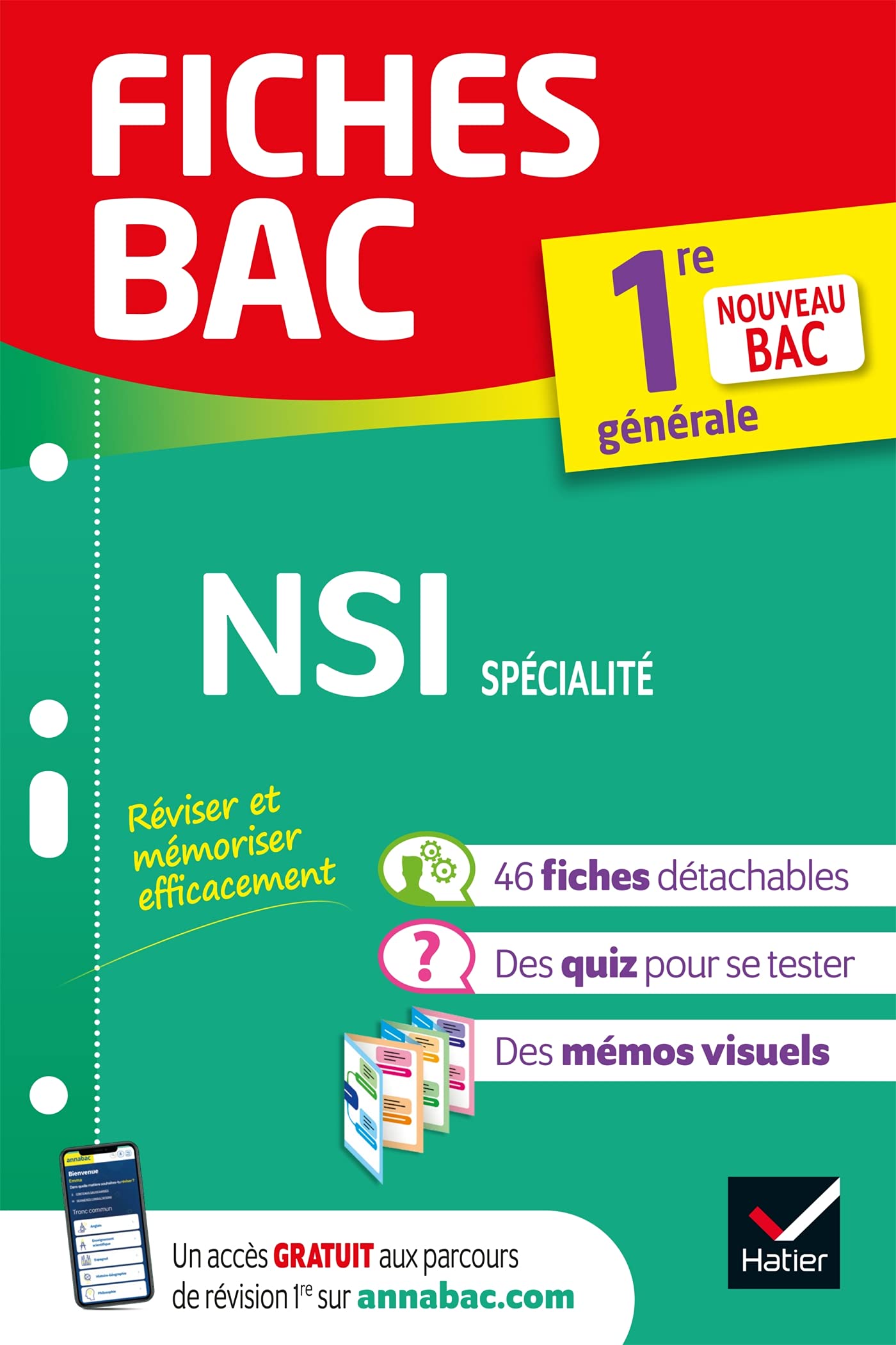 Fiches bac - NSI 1re générale (spécialité): tout le programme en fiches de révision détachables 9782401078109