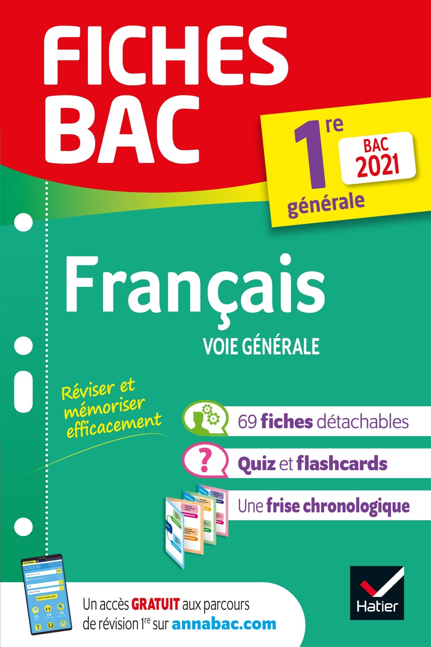 Fiches bac Français 1re générale Bac 2021: nouveau programme de Première (2020-2021) 9782401064447