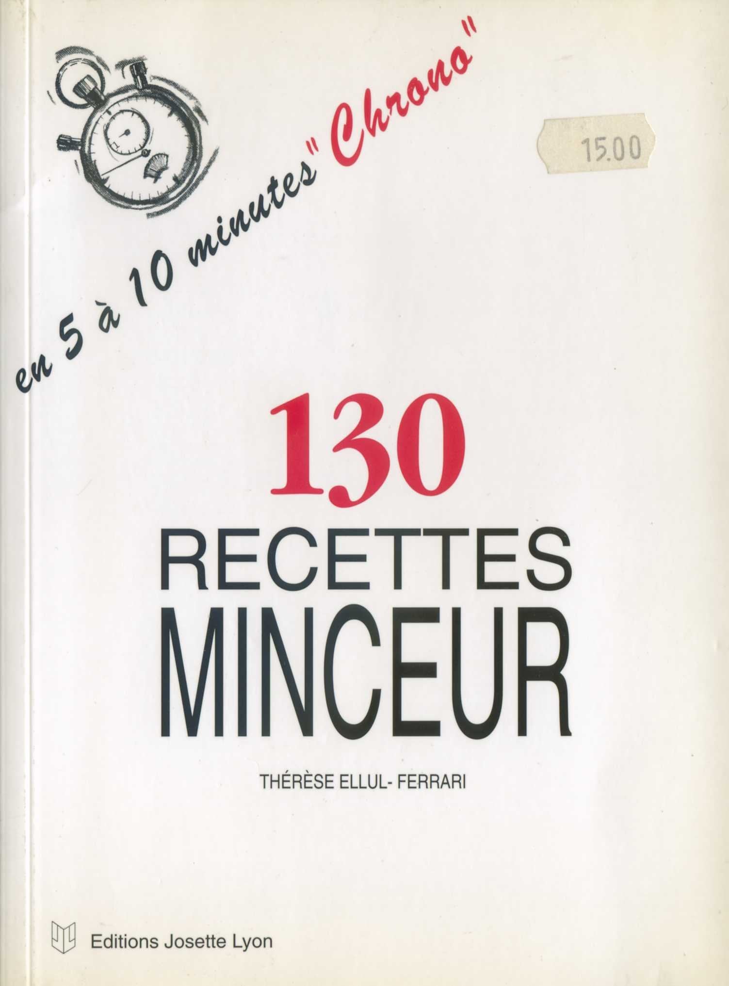 130 recettes minceur en 5 a 10 minutes chrono 9782906757677