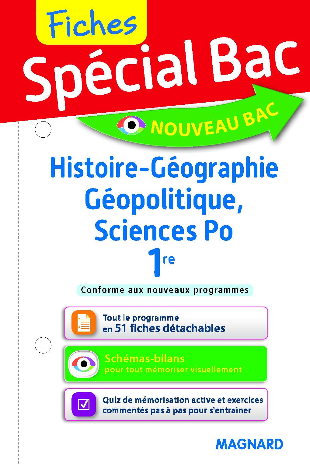 Spécial Bac Fiches Histoire-Géo, Géopolitique, Sciences Po 1re: Tout le programme en 157 fiches, mémos, schémas-bilans, exercices et QCM 9782210763005