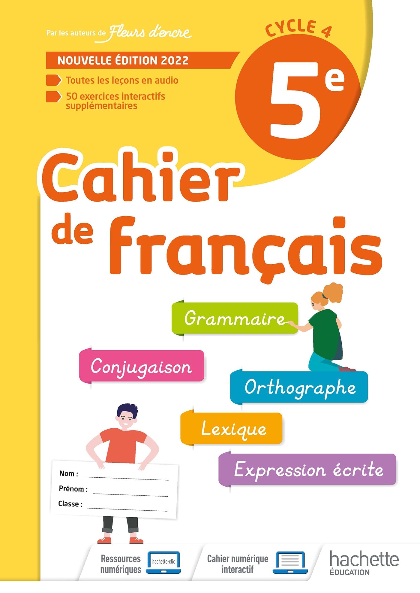 Cahier de Français cycle 4/5e - cahier d'activités - Ed. 2022 9782017066903