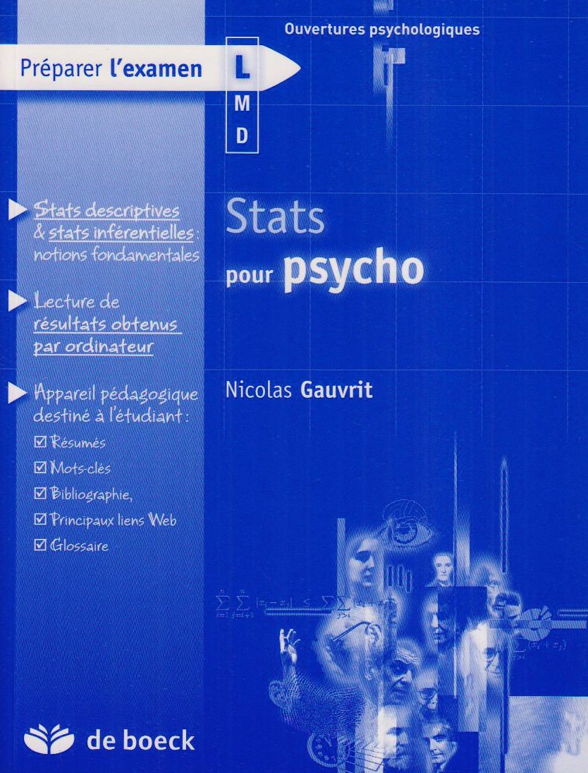 Stats pour psycho: Exercices et corrigés 9782804152215