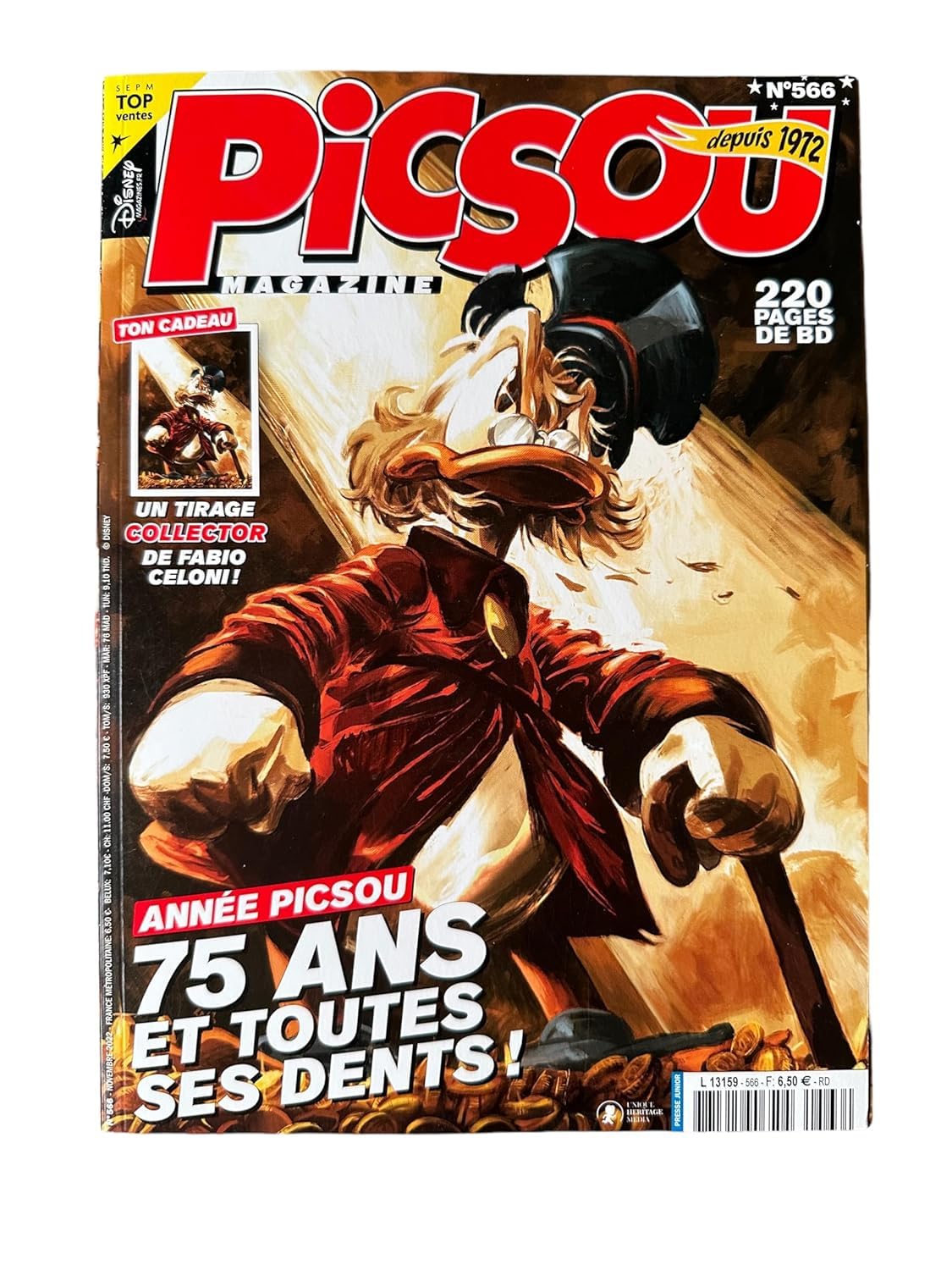 Picsou Magazine Numéro 566 : Année picsou, 75 ans et toutes ses dents! 