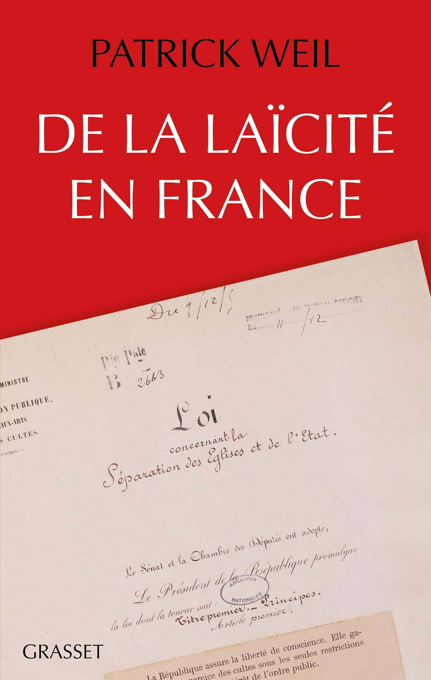 De la laïcité en France 9782246827757