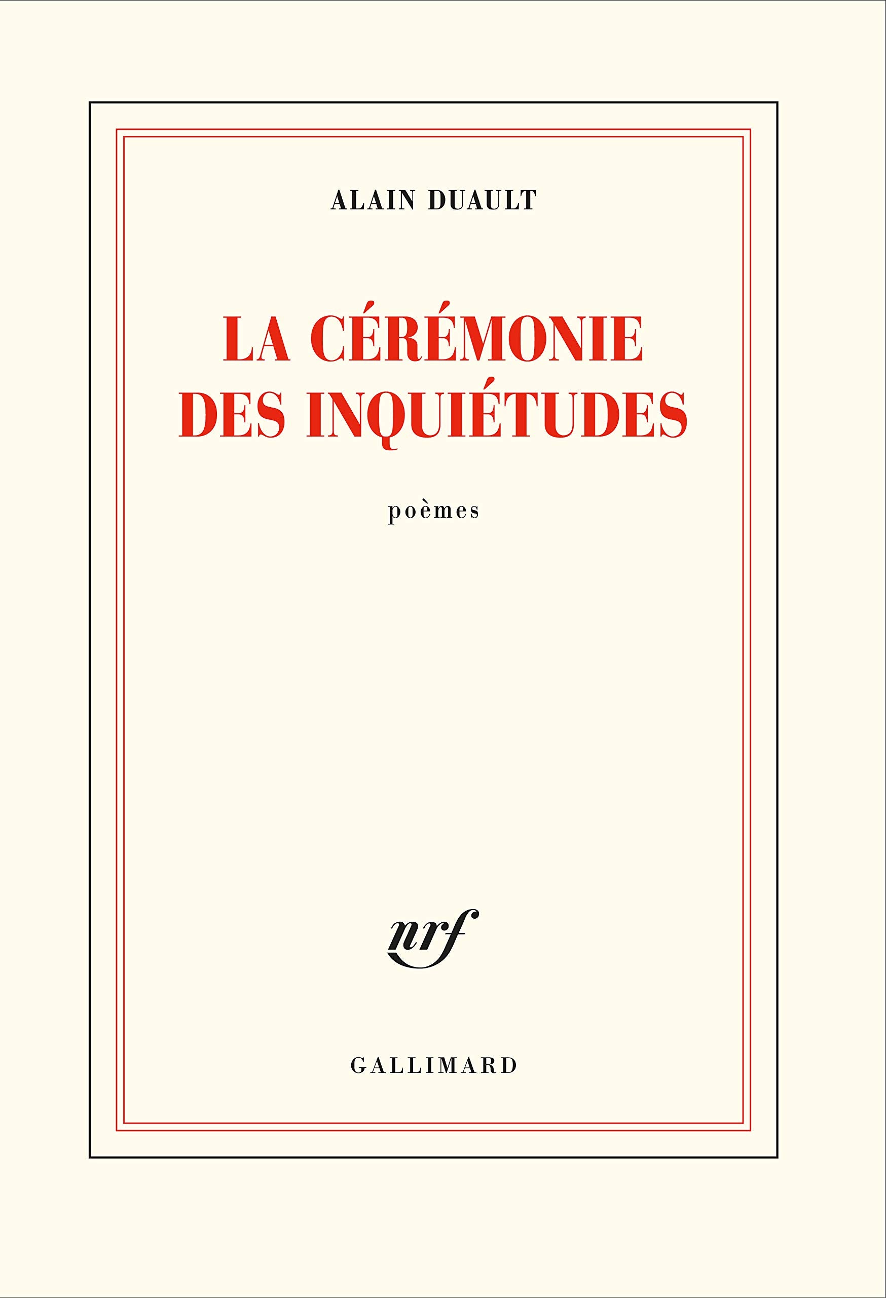 La cérémonie des inquiétudes 9782072860683