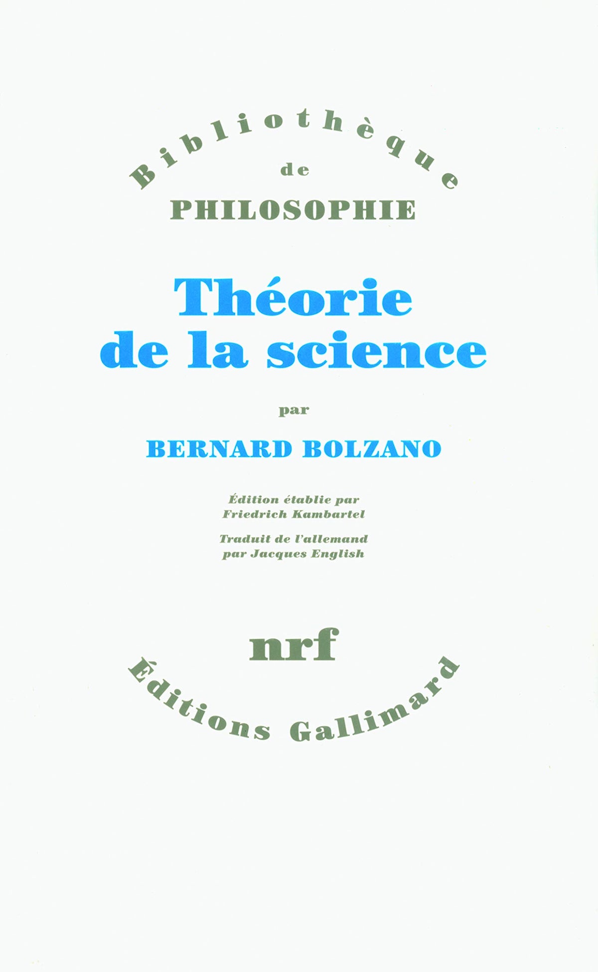 Théorie de la science 9782070730698