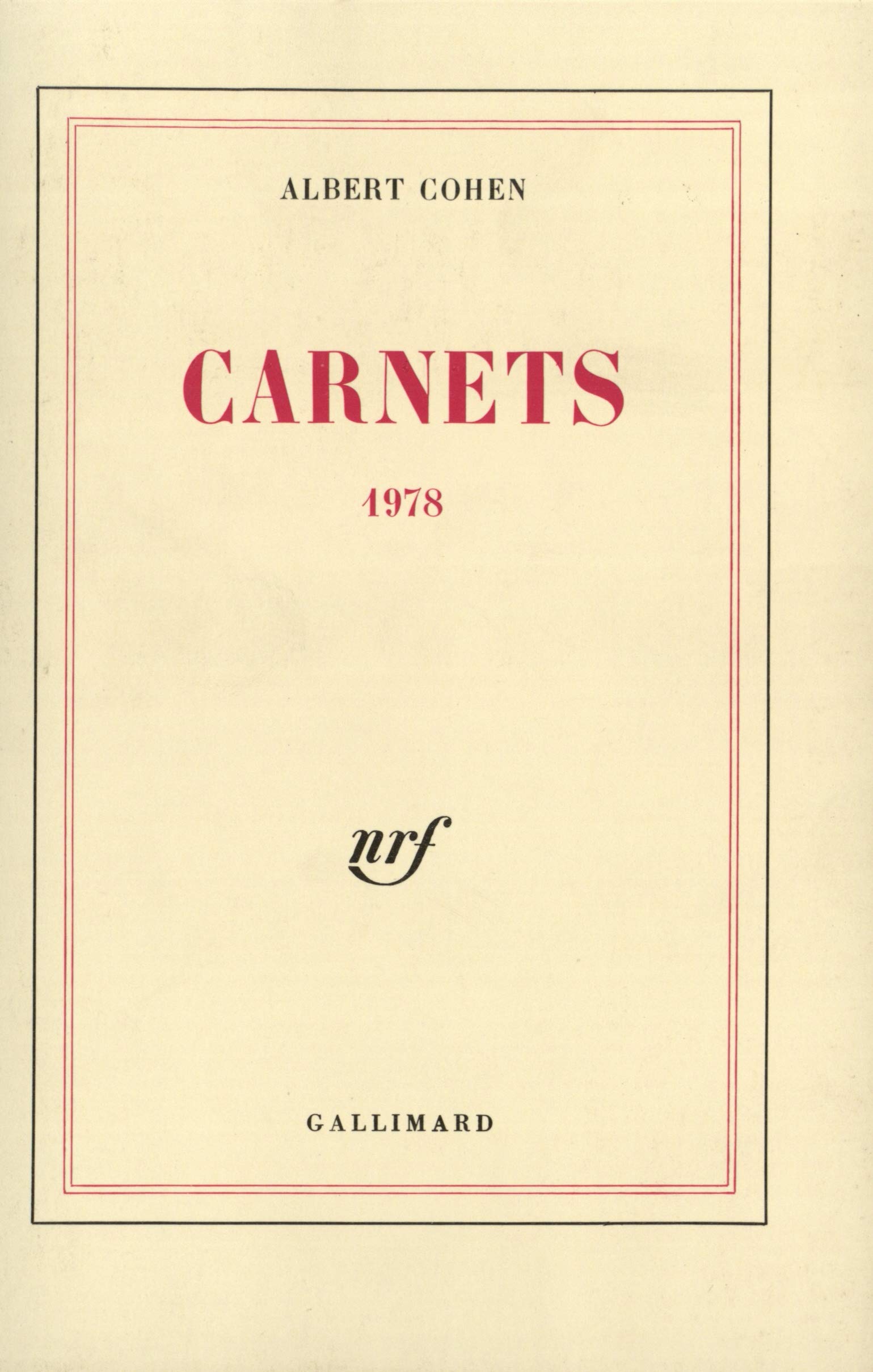 Carnets, 1978 9782070286751
