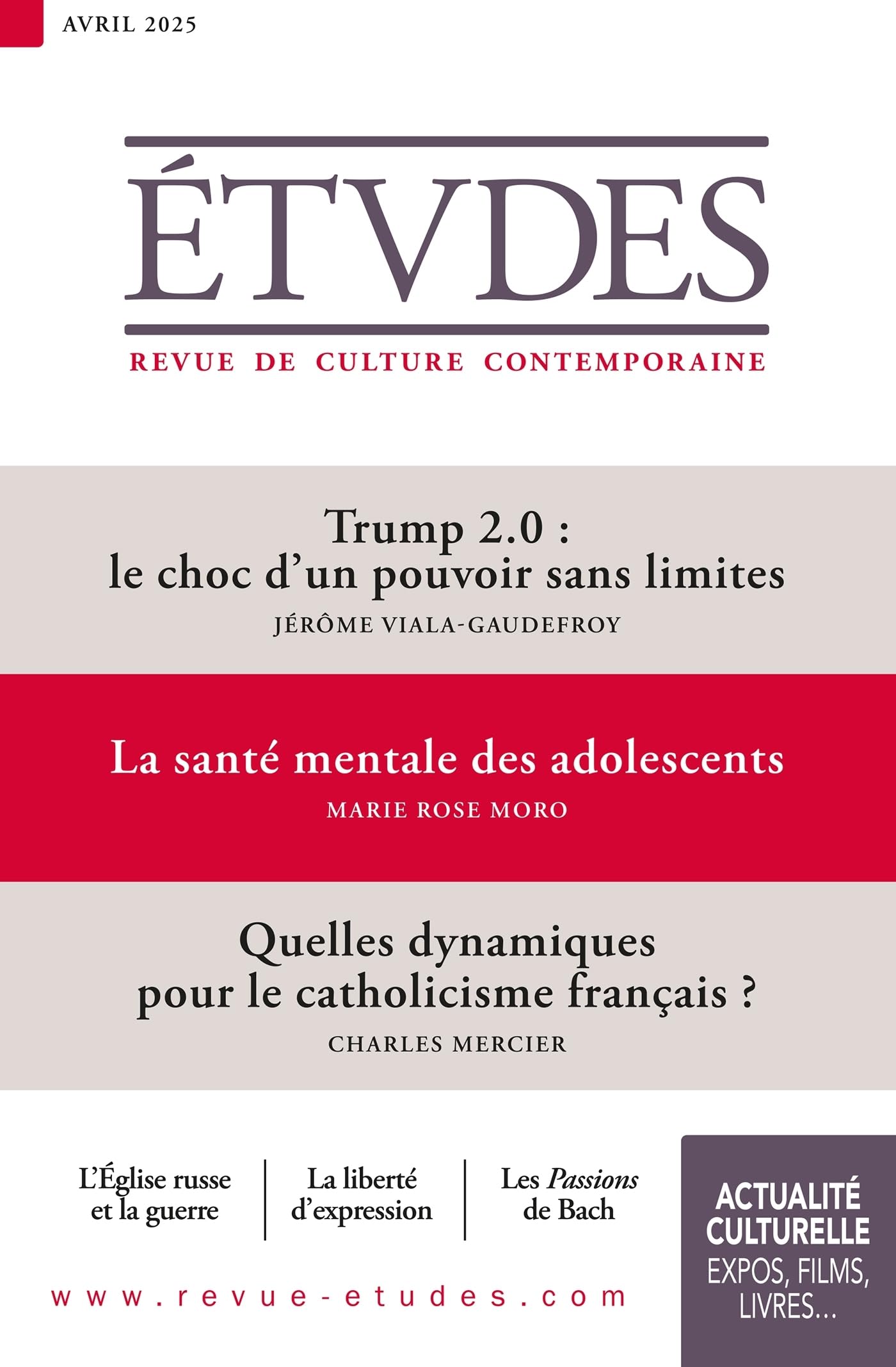 Etudes 4325 - 04-25: AVRIL 2025 9782370964014