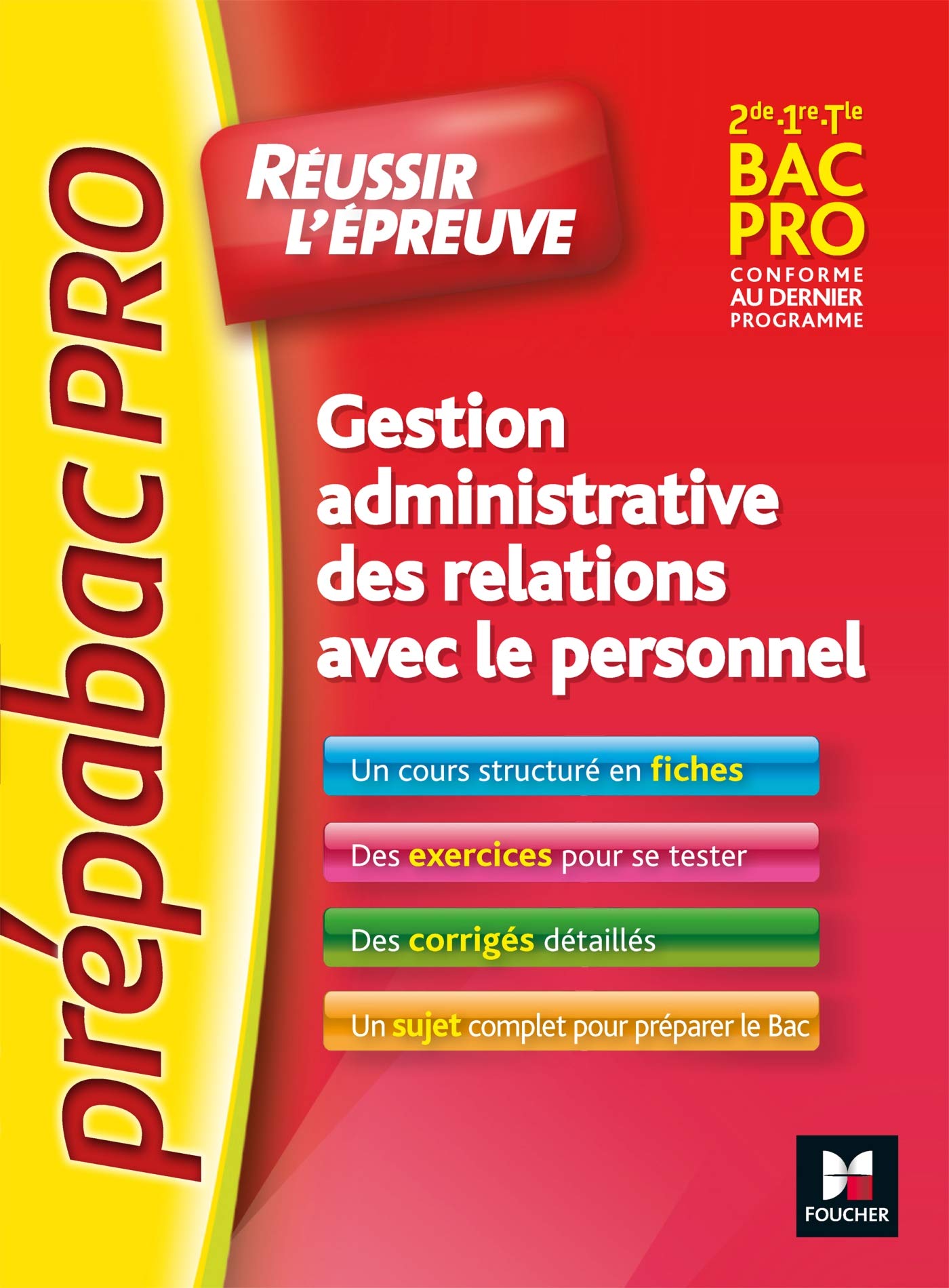 PrepabacPro - Réussir l'épreuve - Gestion administrative des relations avec le personnel - Révision 9782216153350