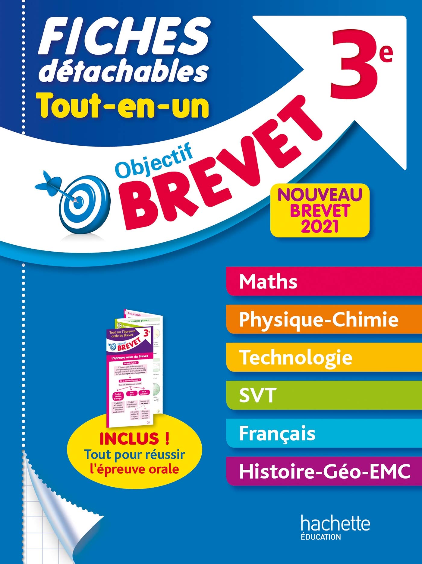 Objectif Brevet 3e - Fiches détachables Tout-en-Un - Brevet 2021 9782017117513