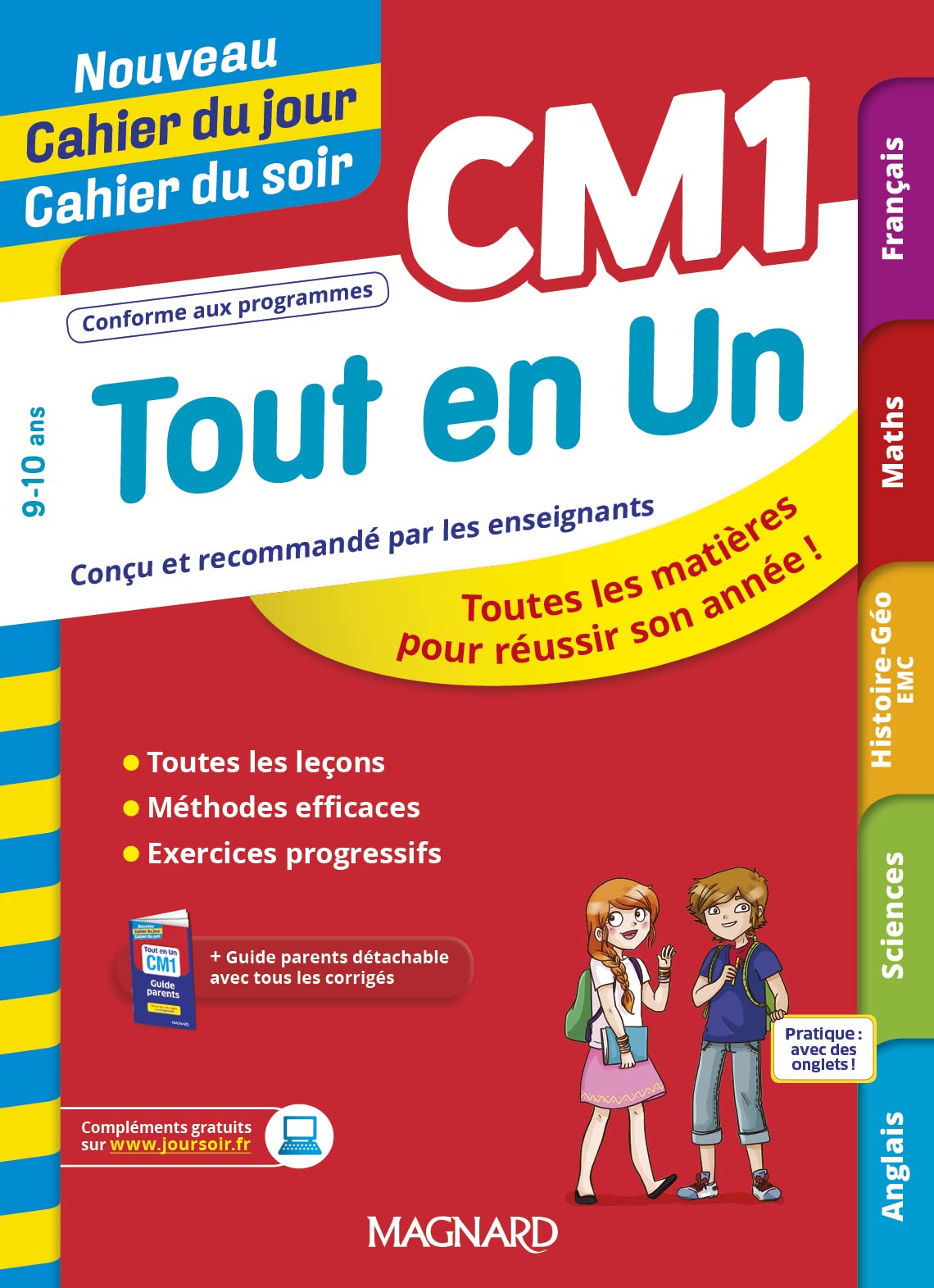 Tout en Un CM1 - Leçons, méthodes et exercices - Nouveau Cahier du jour Cahier du soir 9782210764934