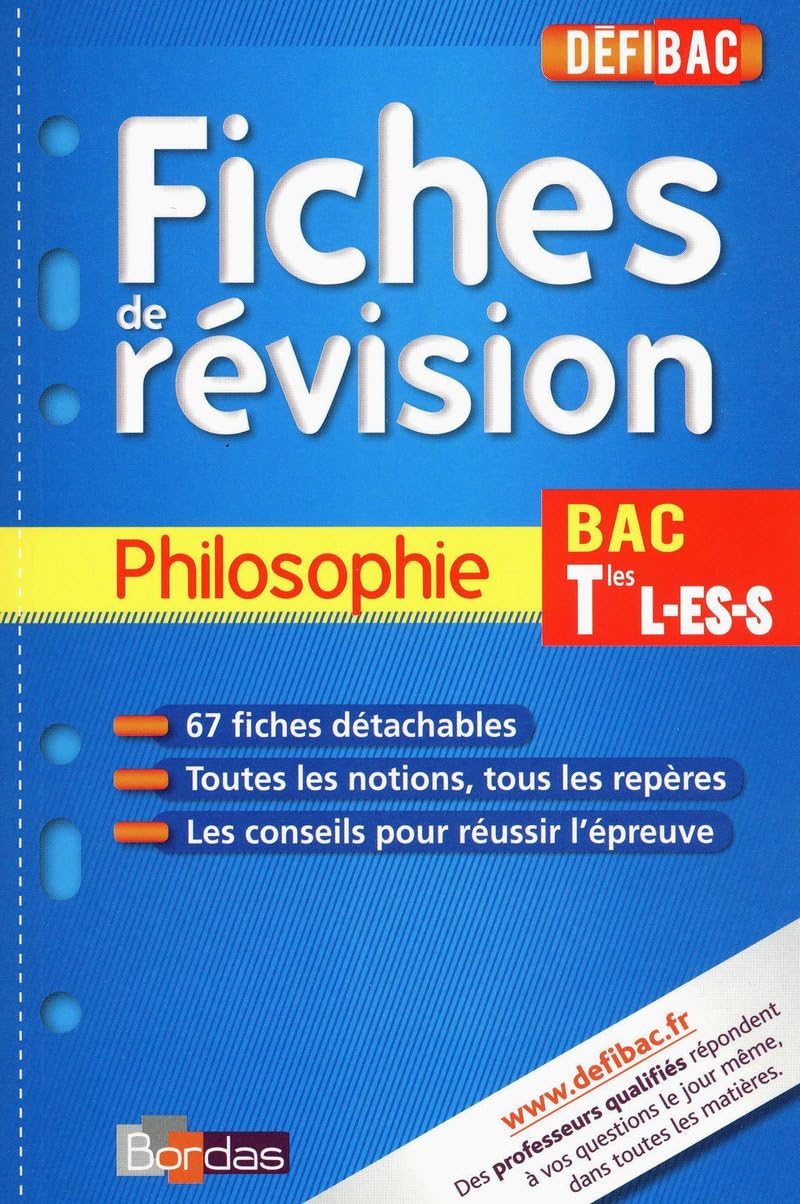 DEFIBAC FICHES PHILO TERM L/ES 9782047316559