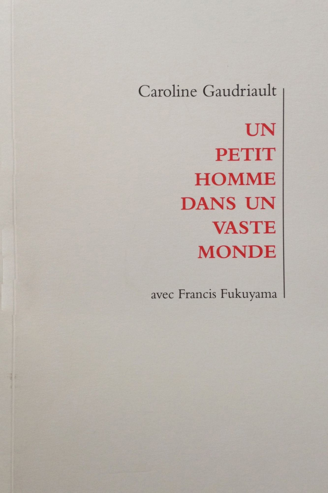 Un petit homme dans un vaste monde 9782915259445