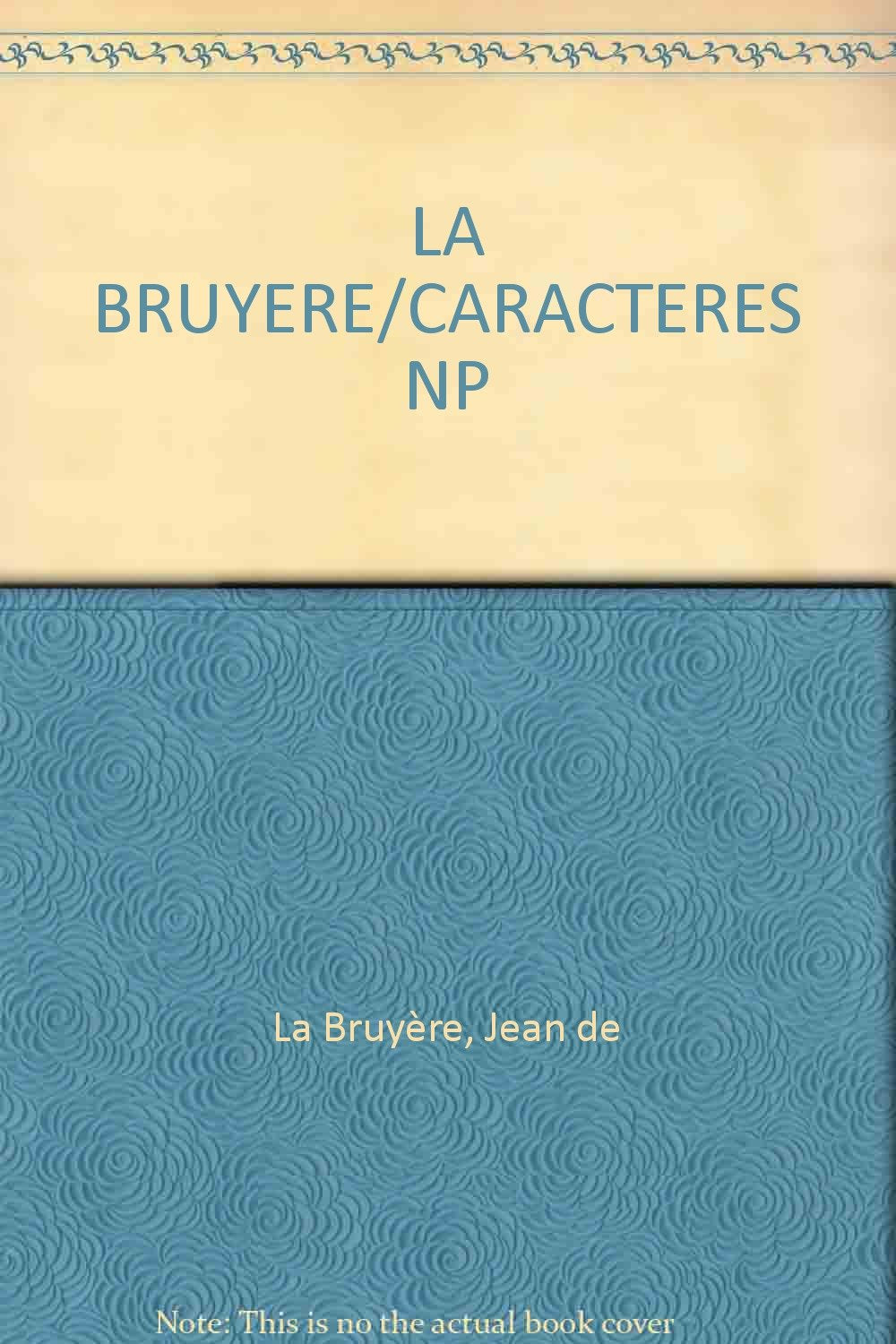 La Bruyere/Caracteres Np 9782040173920
