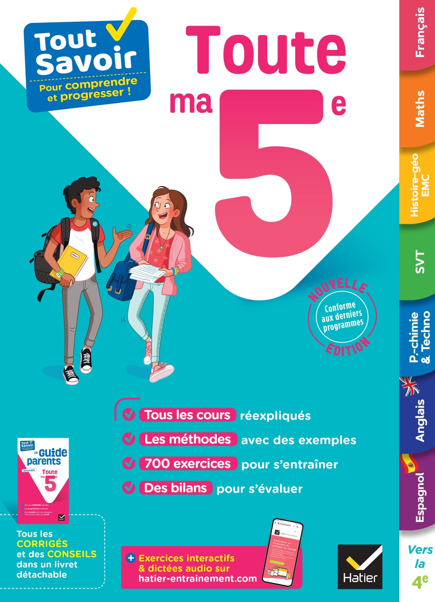 Tout savoir 5e - Tout en un: cours, méthodes et exercices dans toutes les matières 9782401095243