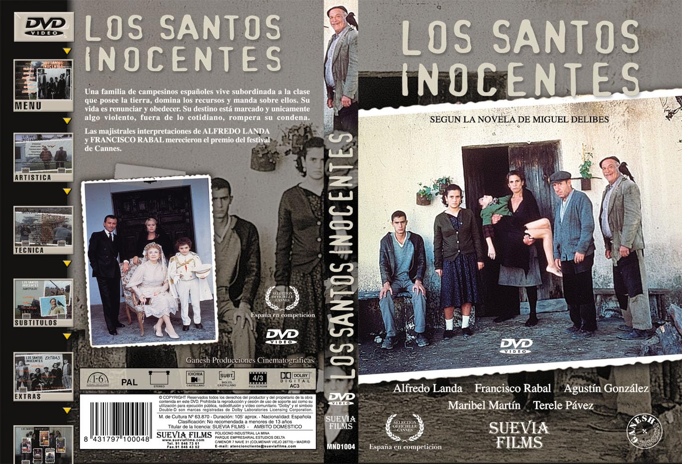 The Holy Innocents ( Los santos inocentes ) [ NON-USA FORMAT, PAL, Reg.0 Import - Spain ] 8431797100048