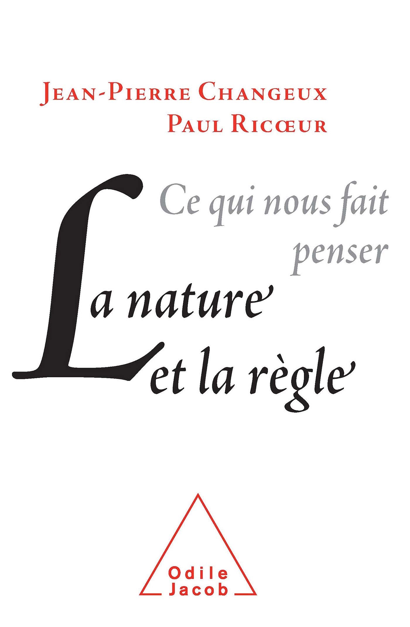 La Nature et La Règle, Ce Qui Nous Fait Penser 9782738105172