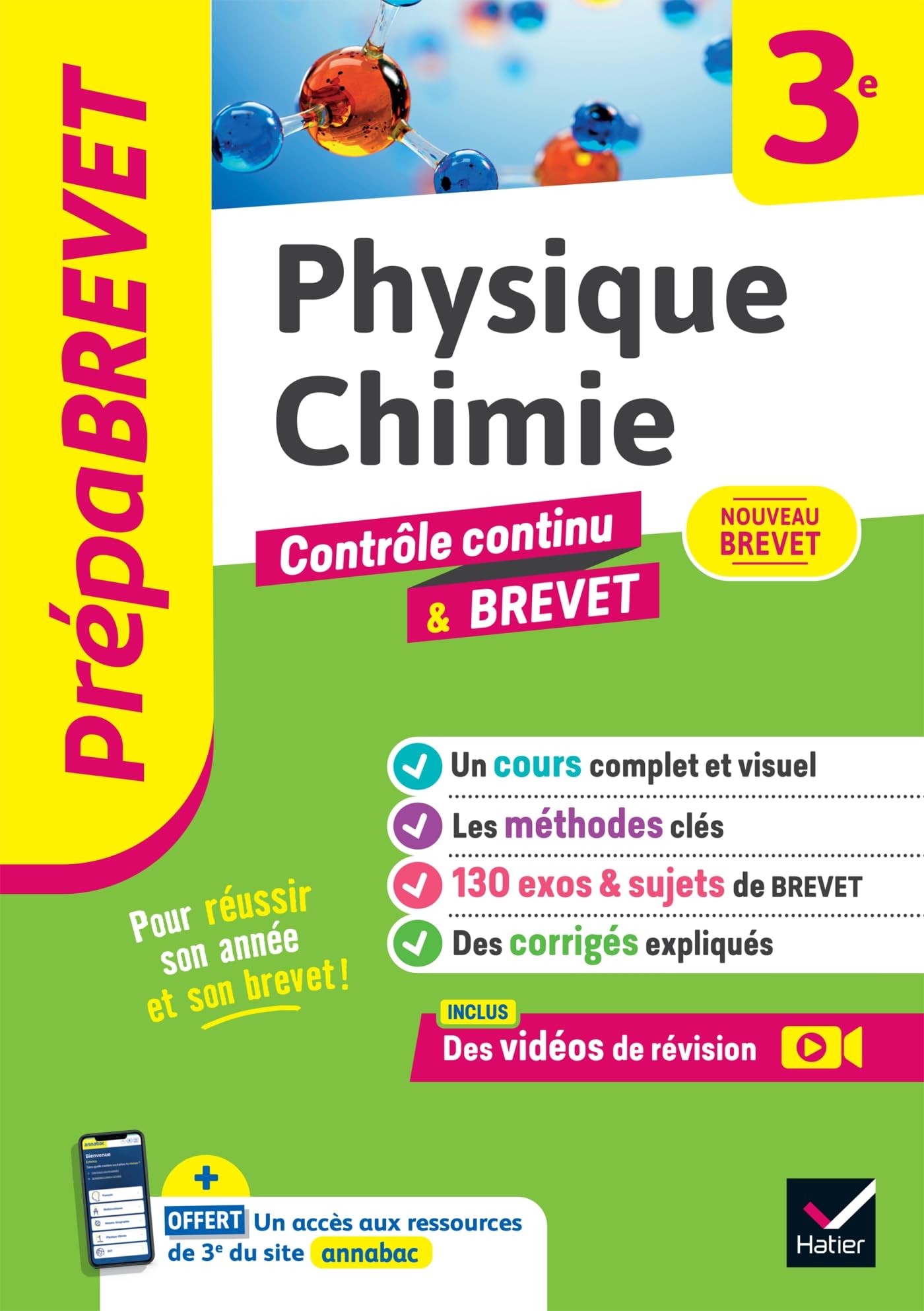 Prépabrevet - Physique-Chimie 3e - Brevet 2026: cours, méthodes & sujets de brevet corrigés 9782401105874