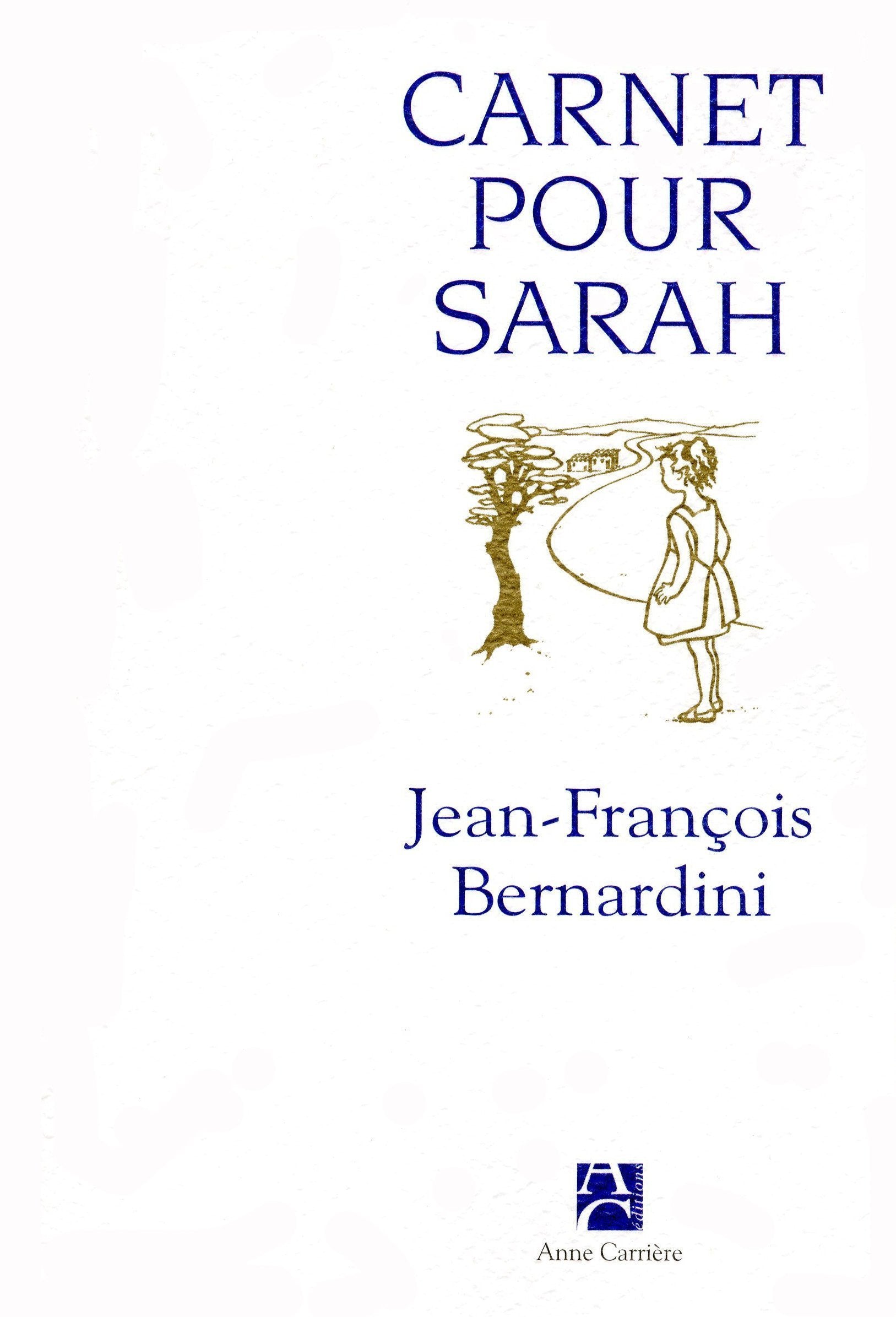 CARNET POUR SARAH 9782843373220