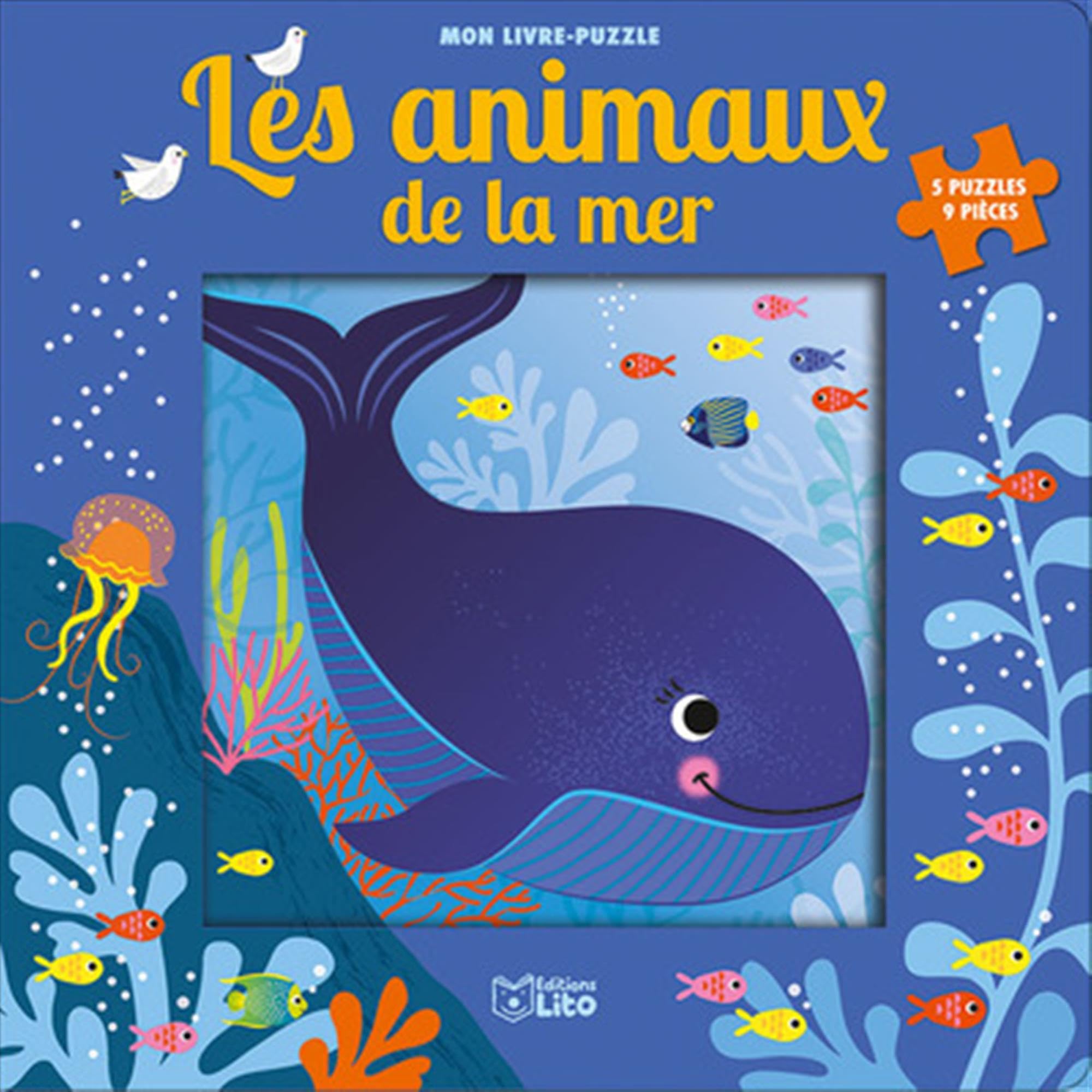 Mon livre puzzle 9 pièces: Les animaux de la mer - Dès 2 ans 9782244302713