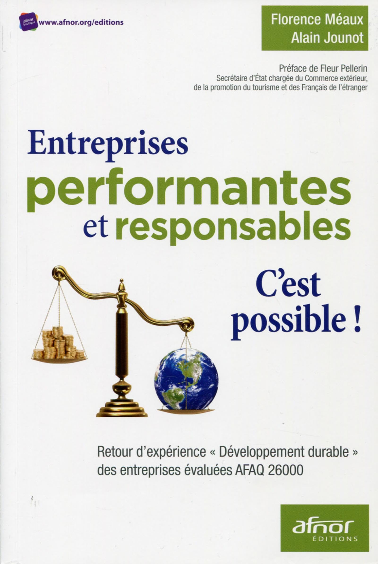 Entreprises performantes et responsables. C'est possible !: Retour d'expérience "Développement durable" des entreprises évaluées AFAQ 26000. 9782124654673