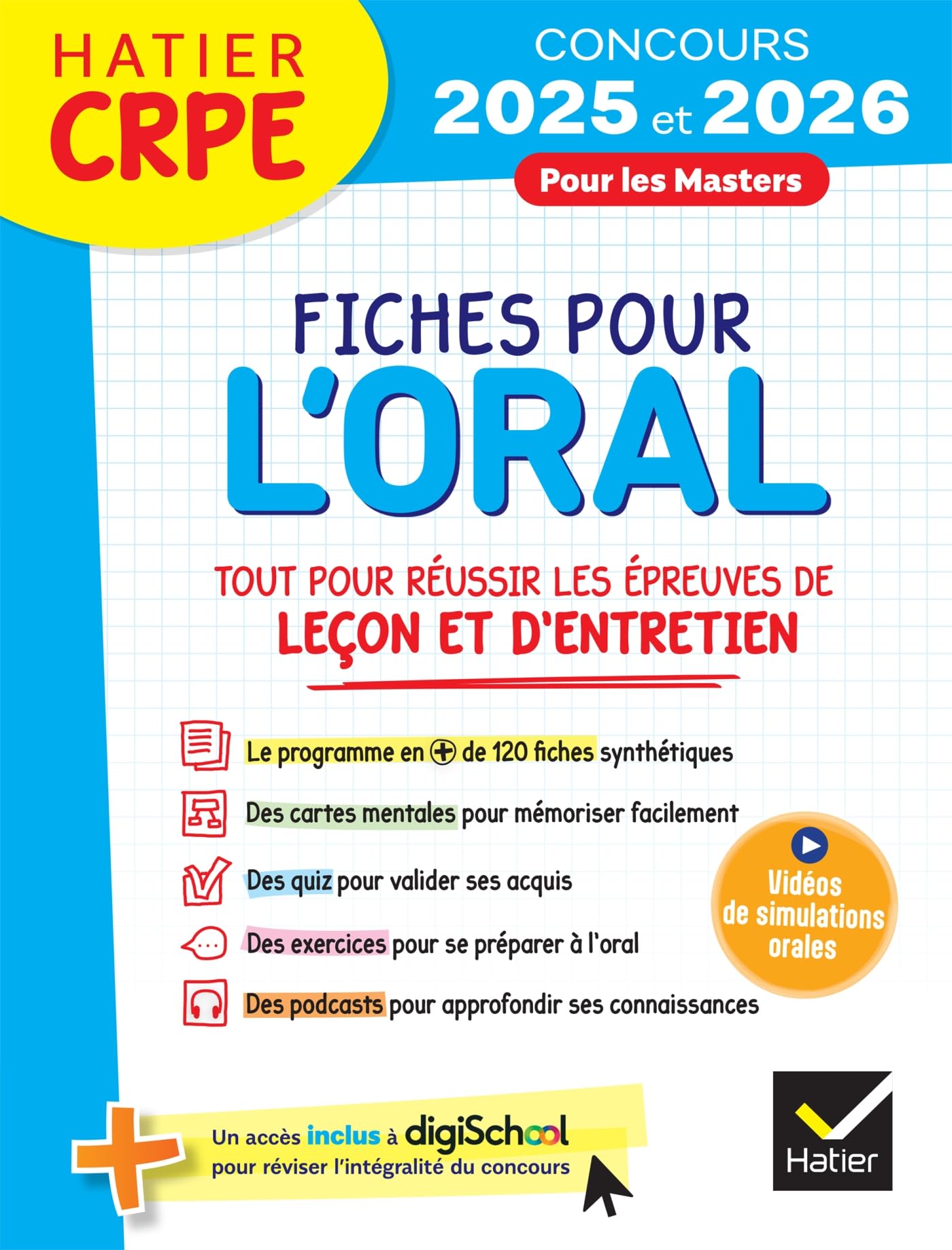 Hatier CRPE - Fiches pour l'épreuve orale de leçon et d'entretien - Concours 2025-2026 9782401106086