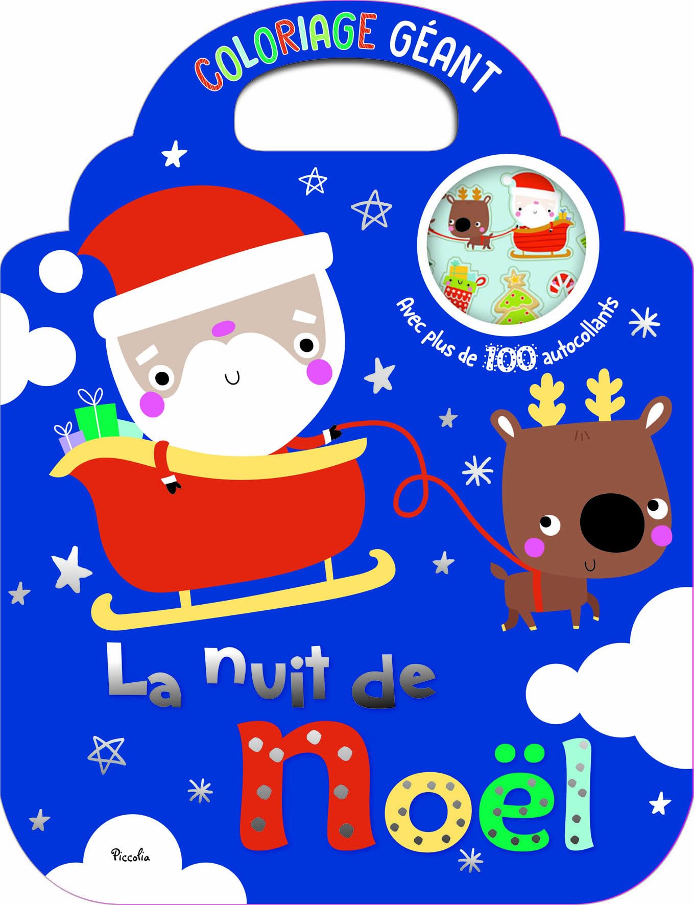 La nuit de Noël - Coloriage géant: Avec plus de 100 autocollants 9782753074828