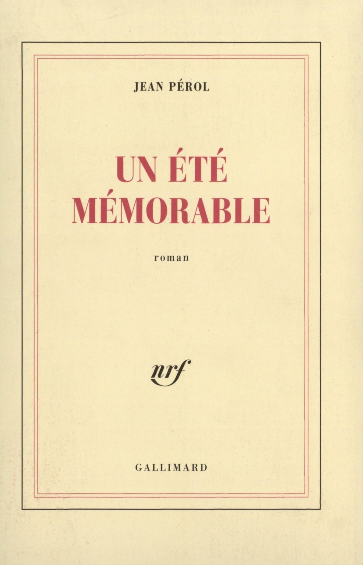 Un Été mémorable 9782070752386