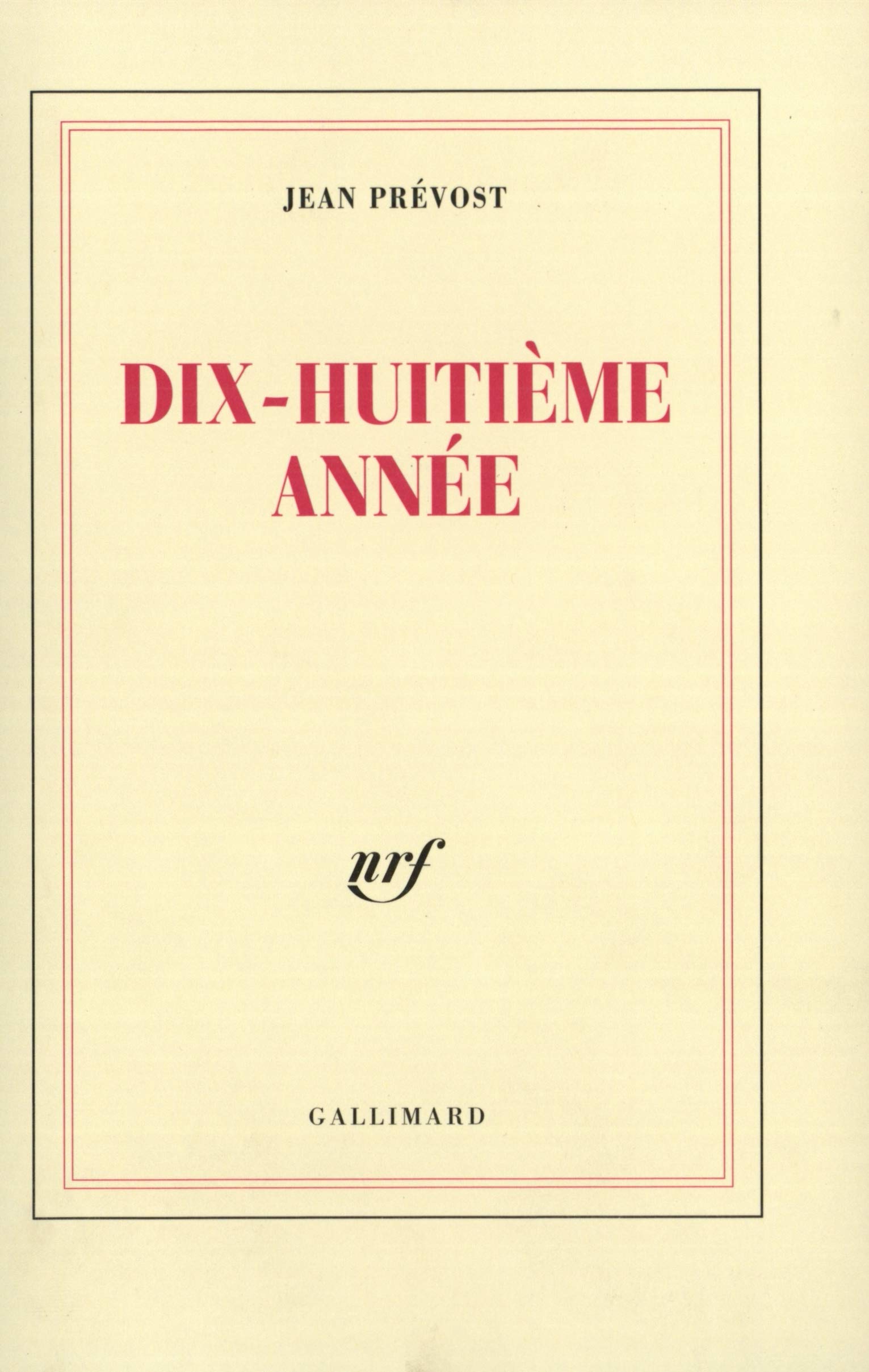 Dix-huitième année 9782070252466