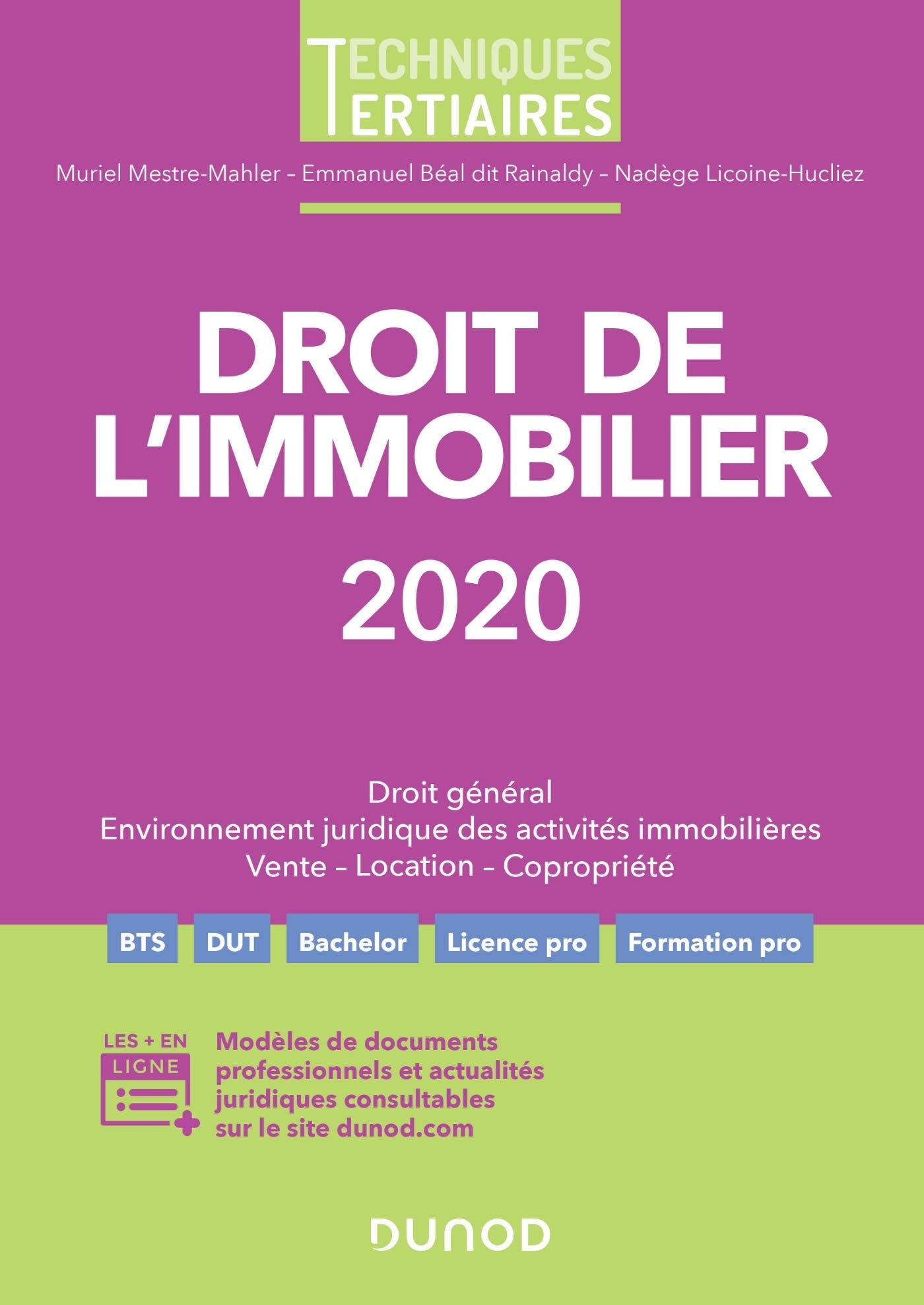 Droit de l'immobilier 2020 (2020) 9782100807017