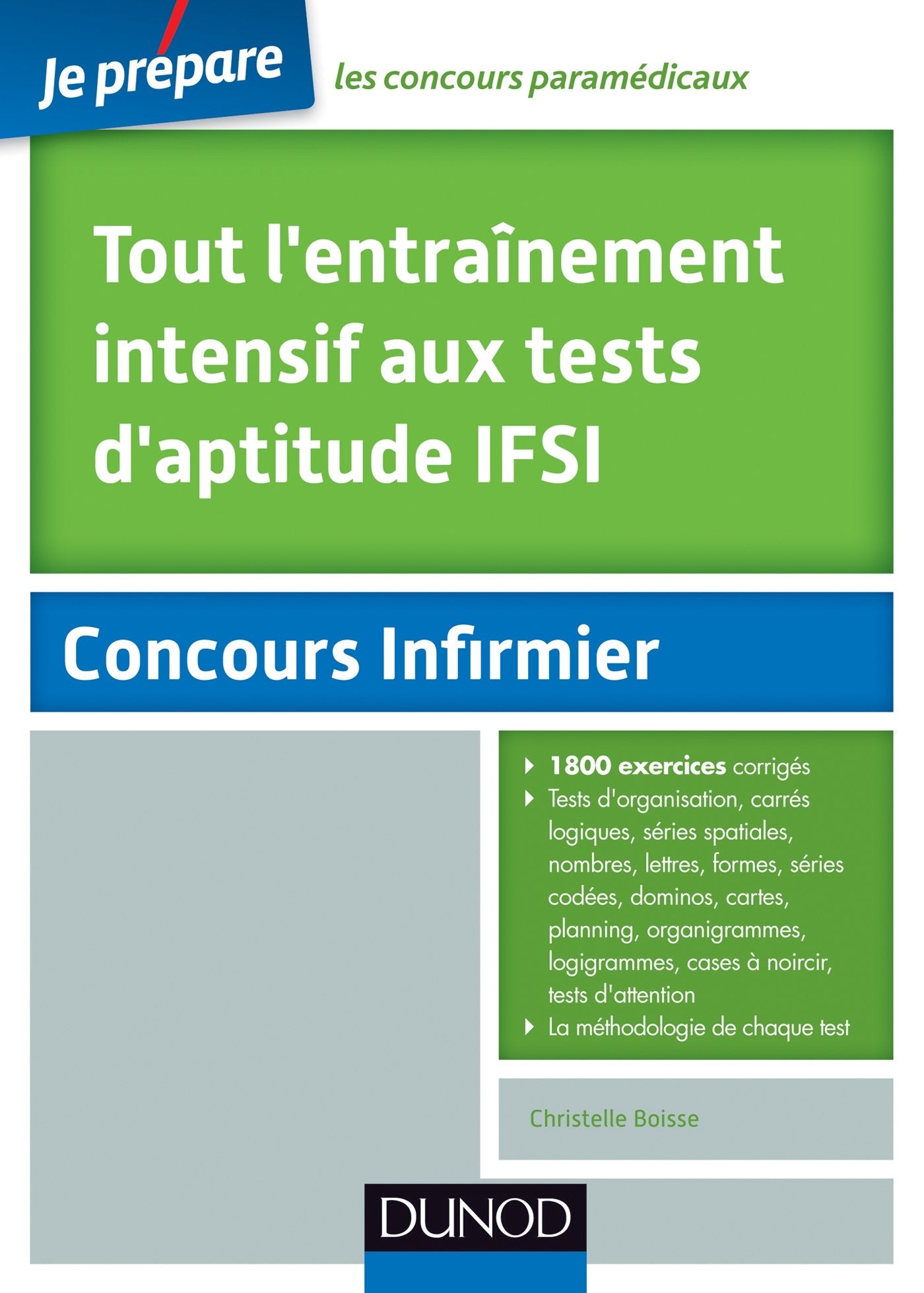 Tout l'entraînement intensif aux tests d'aptitude IFSI 9782100705160