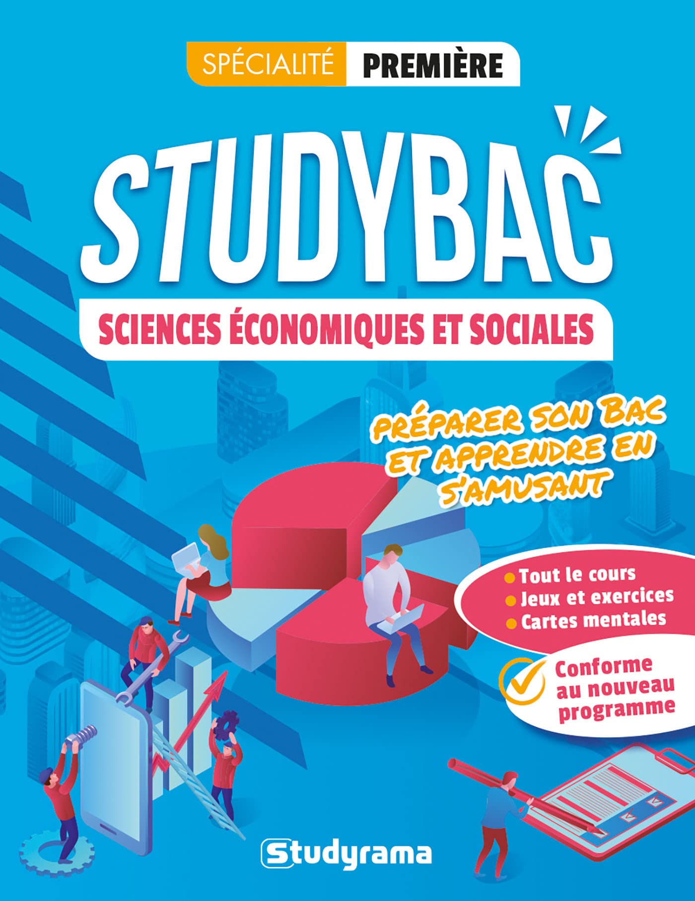 Studybac Sciences économiques et sociales – Spécialité Première: Préparer son Bac et apprendre en s'amusant 9782759048380